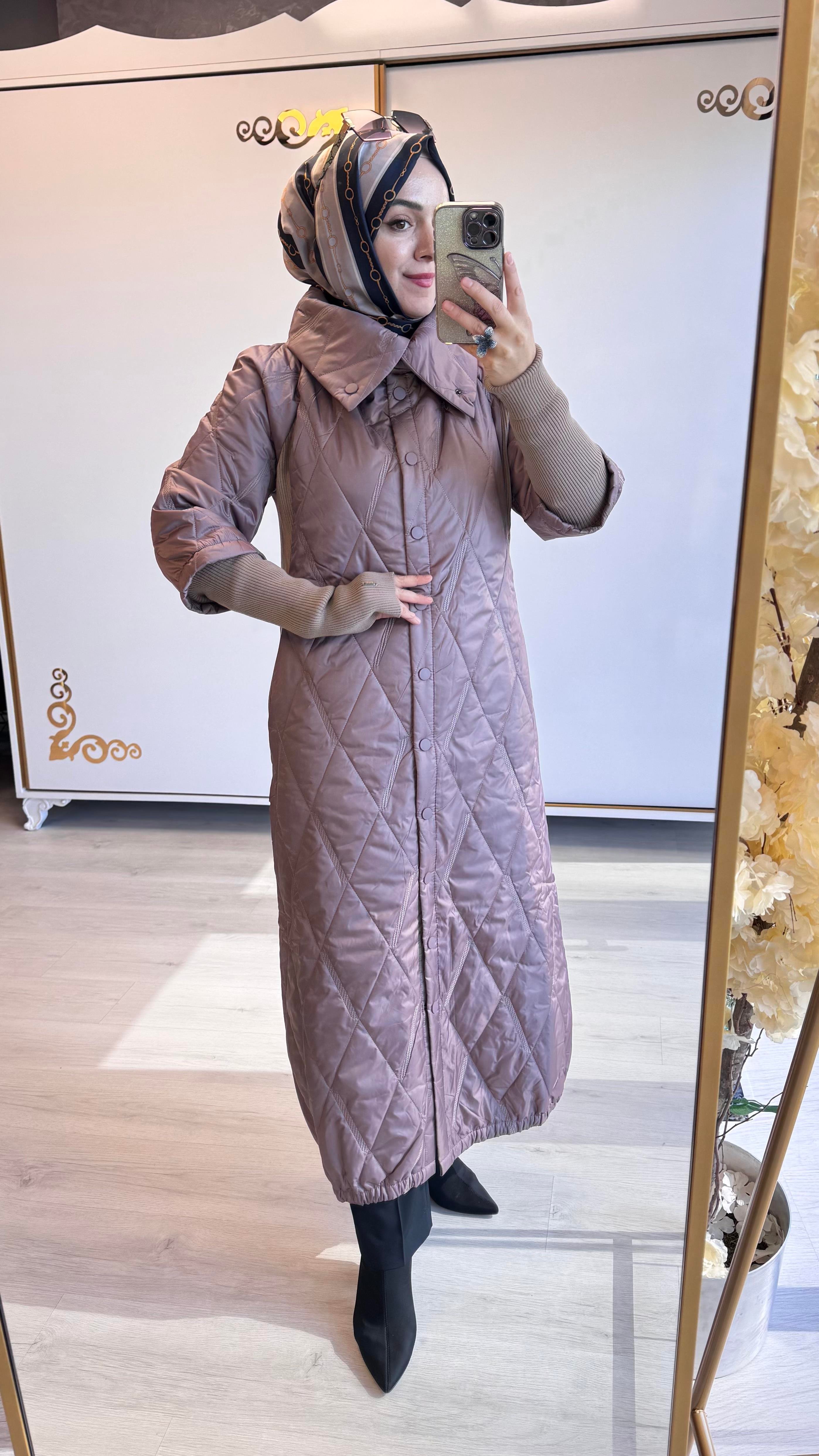 İnvee Tesettür Mont Gül Kurusu