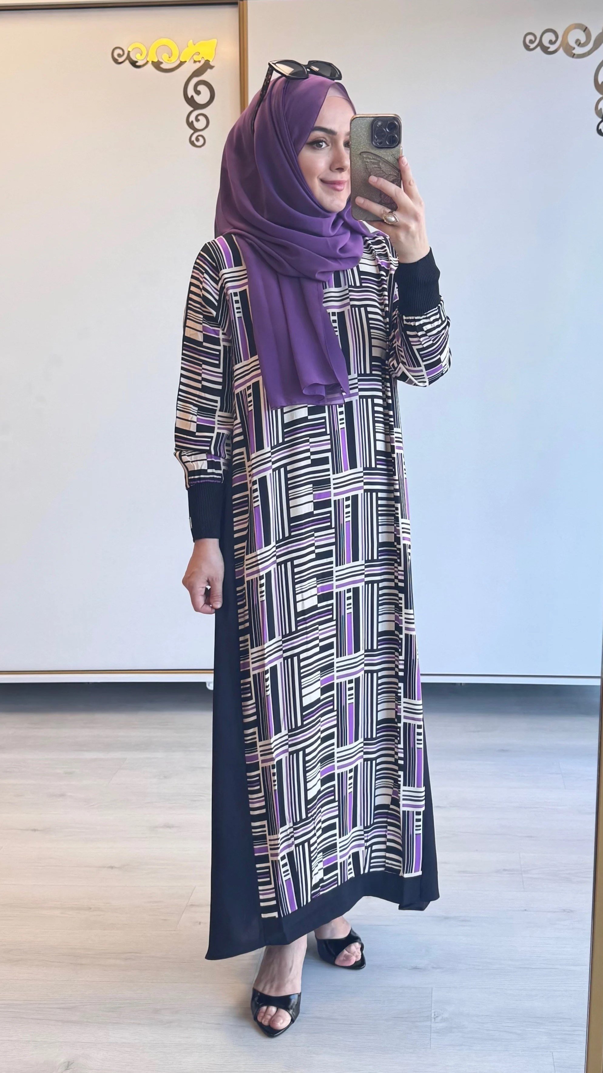 Mozaik Elbise - 1300