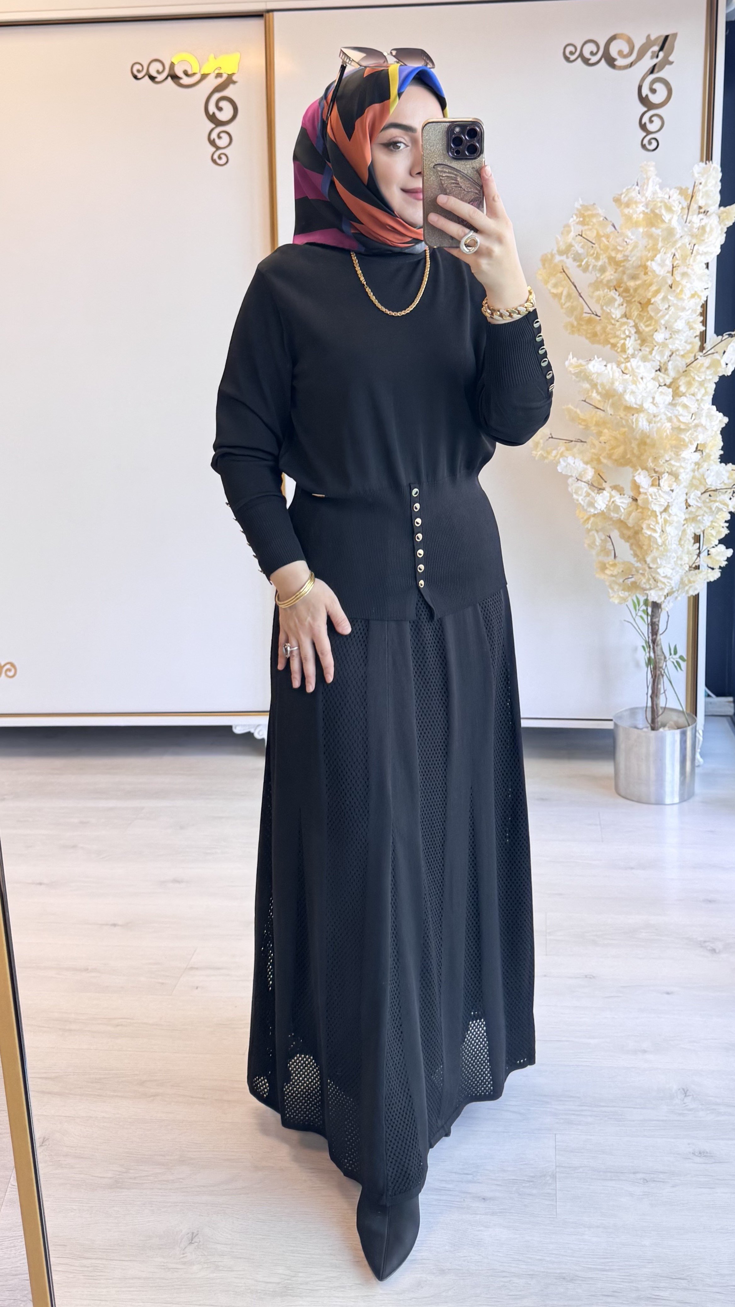 Niliwi Merserize Takım Siyah - 1395