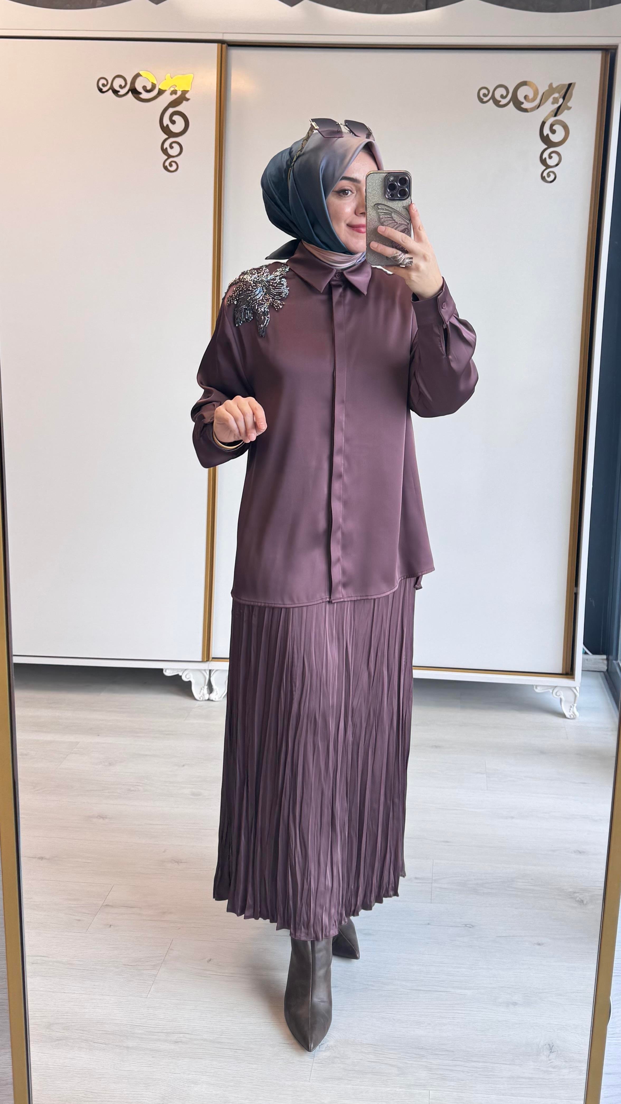 Nurcan Çetin İpek Saten Takım