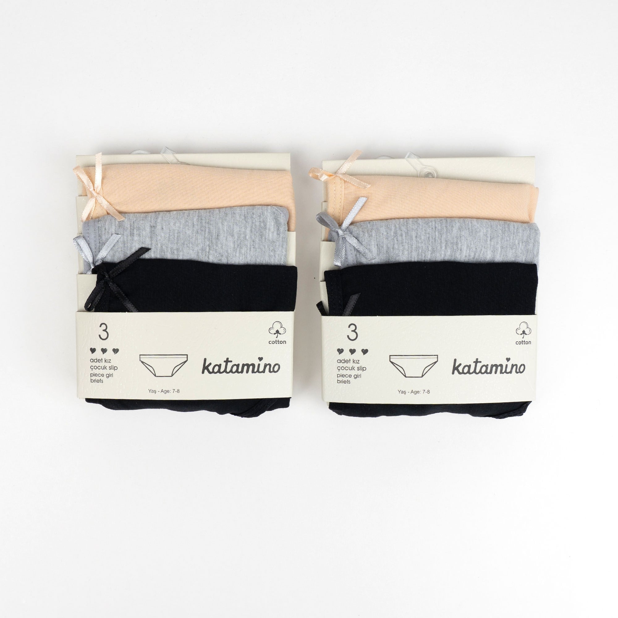 Toptan Kamp 3'lü Kız Slip Set