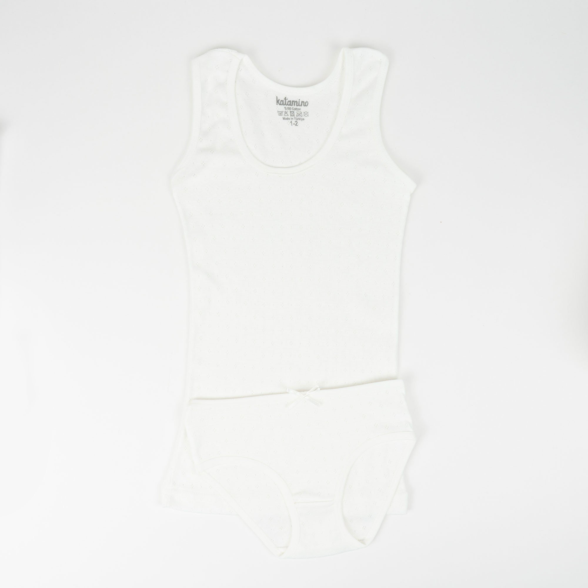 Toptan Meridyen Geniş Askılı Kız Atlet Slip Takım