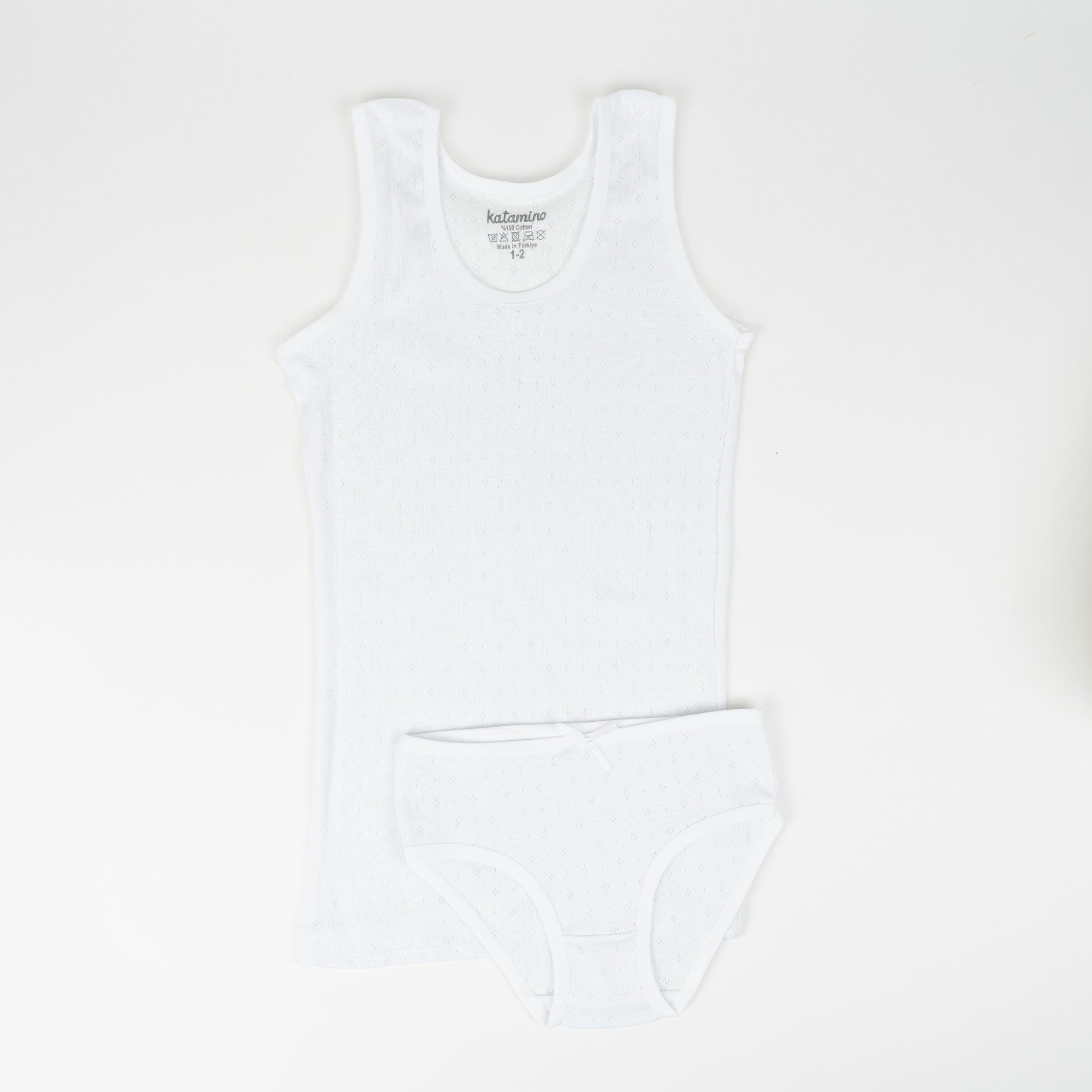 Toptan Meridyen Geniş Askılı Kız Atlet Slip Takım