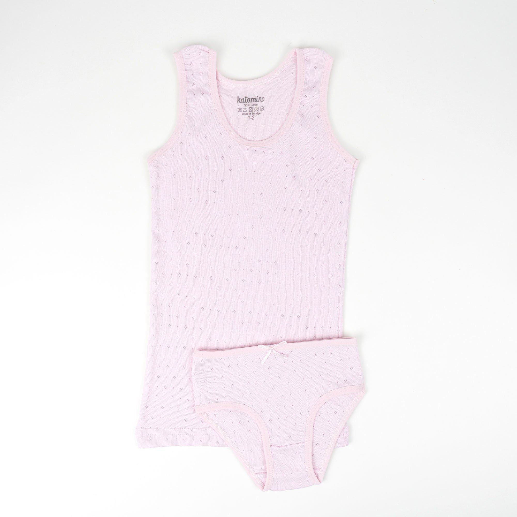 Toptan Meridyen Geniş Askılı Kız Atlet Slip Takım