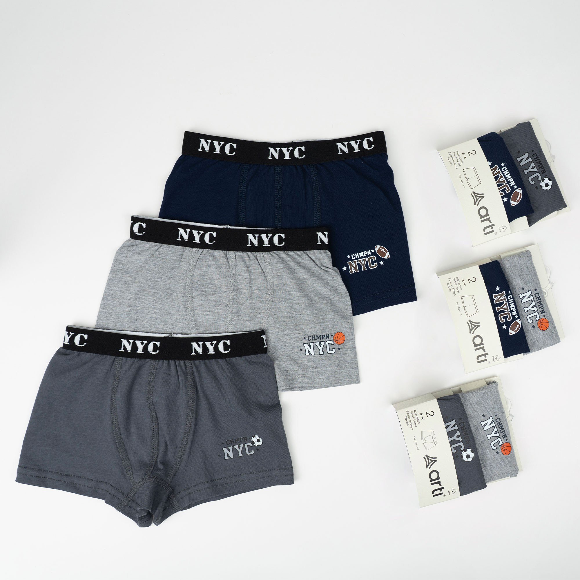 Toptan Vova 2'li Baskılı  Erkek Boxer Set
