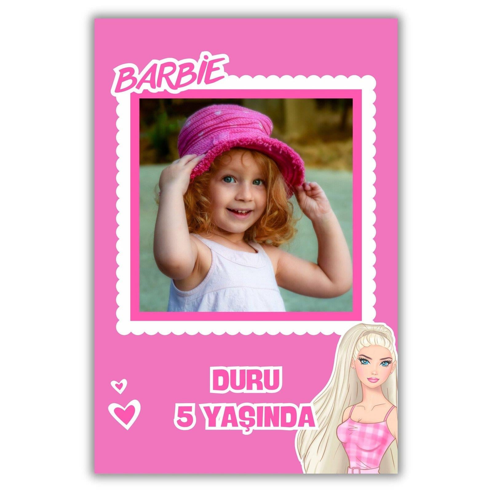 Barbie Temalı Kalın Doğum Günü Magneti
