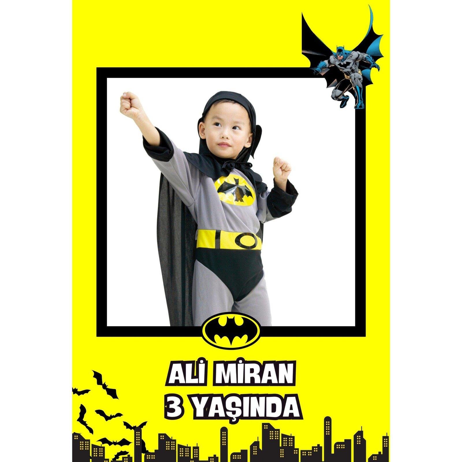 Batman Temalı Kalın Doğum Günü Magneti