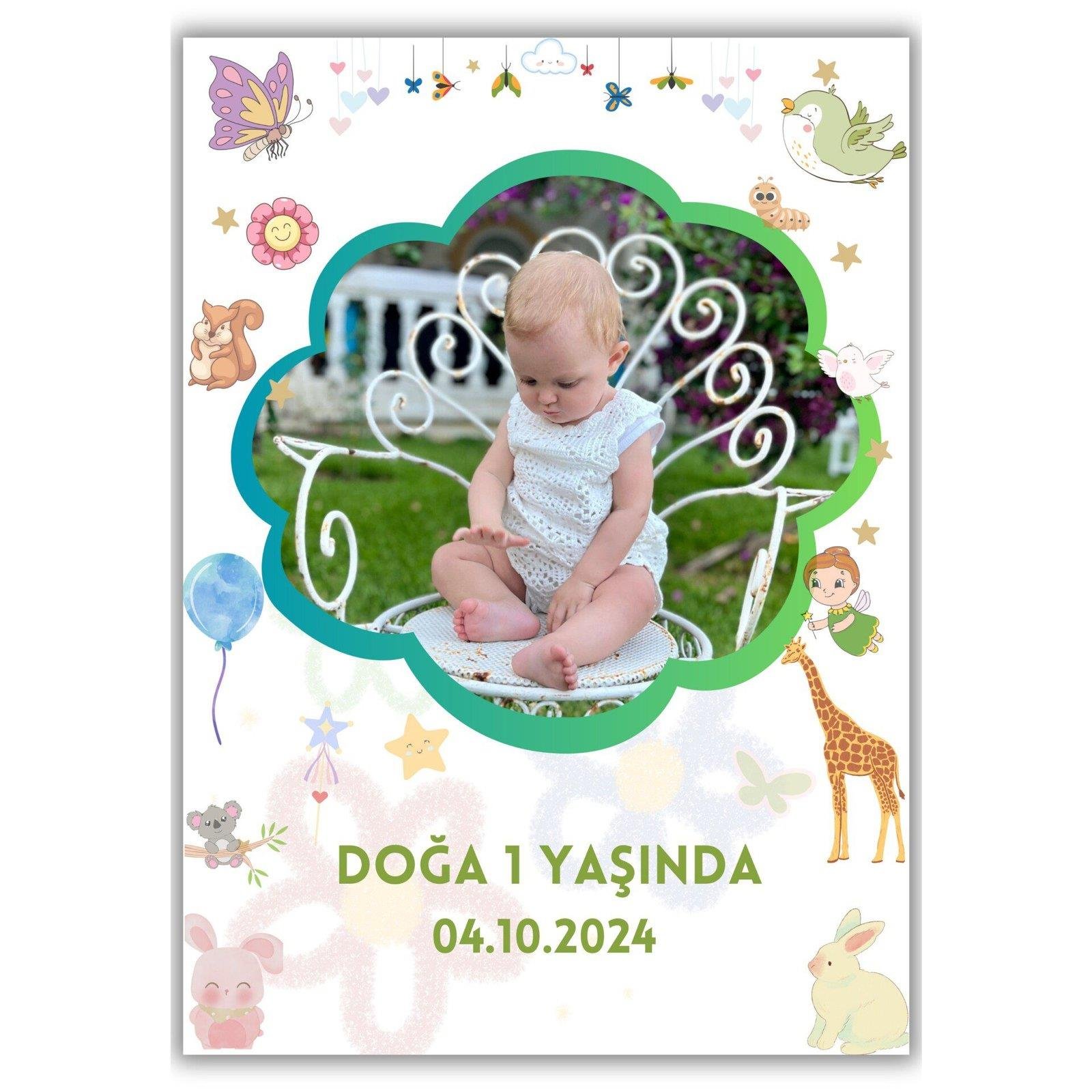 Doğa Temalı Kalın Doğum Günü Magneti