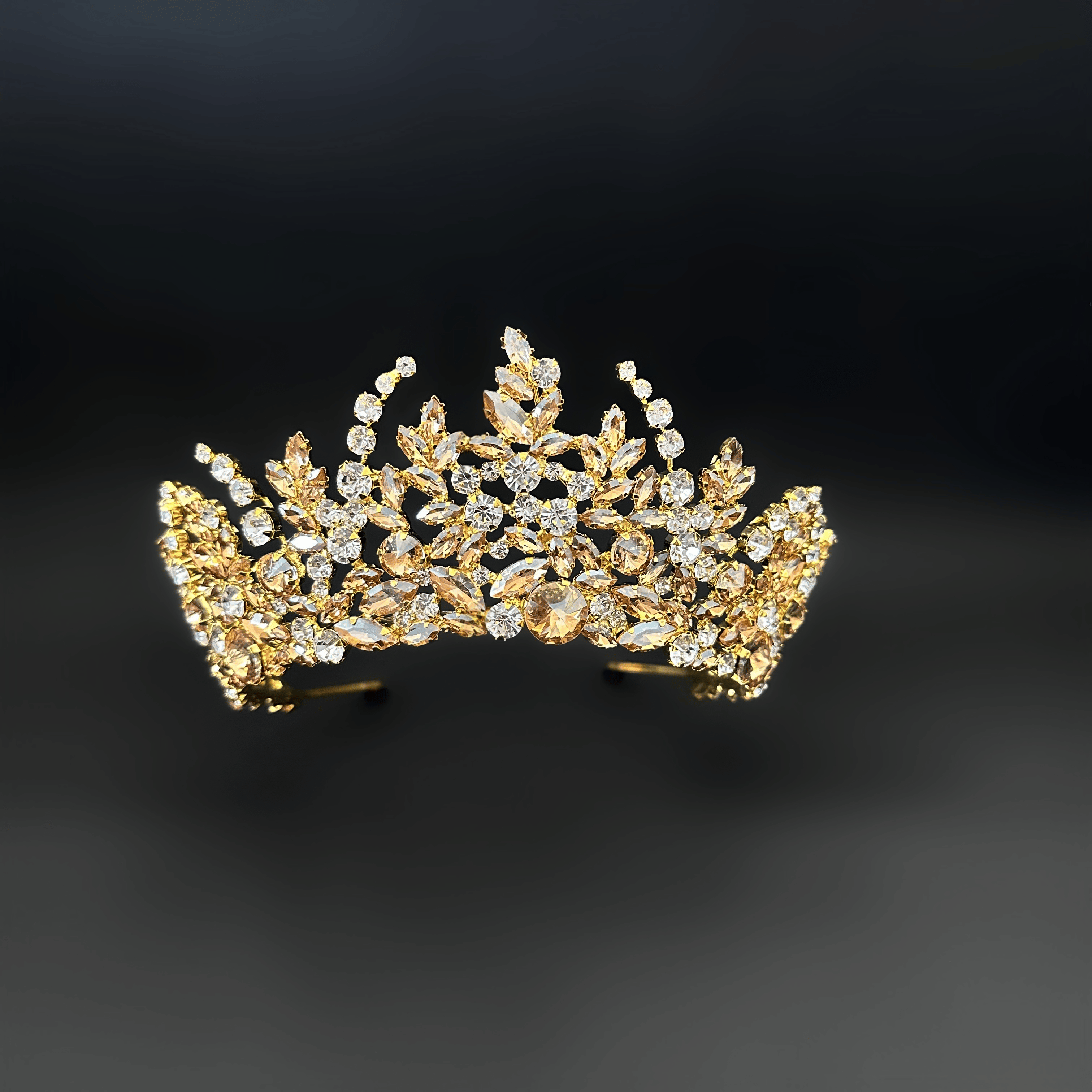 ''ISABELLA'' GOLD BEBE MAVİ KINA TACI