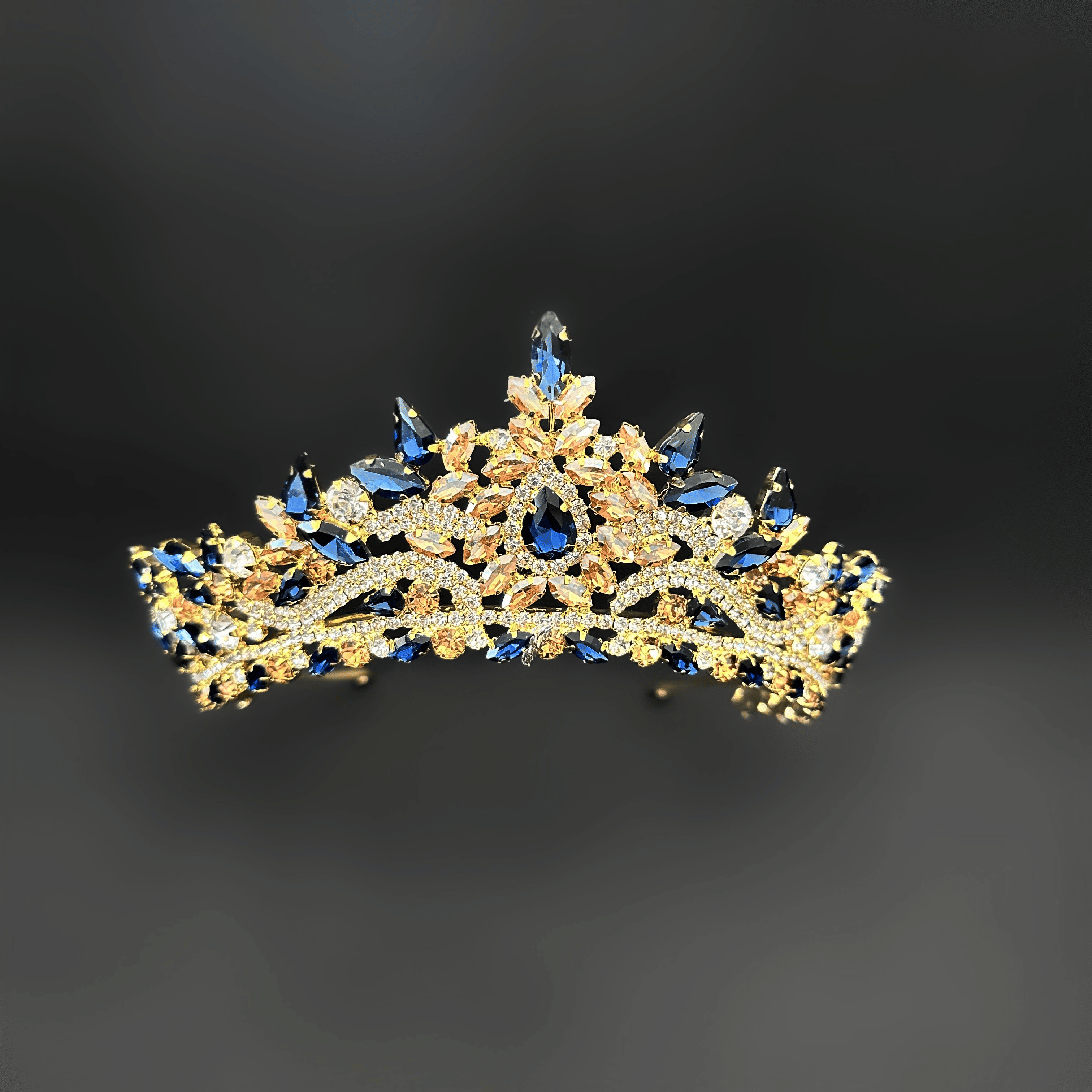 ''LORA'' GOLD LACİVERT KINA TACI