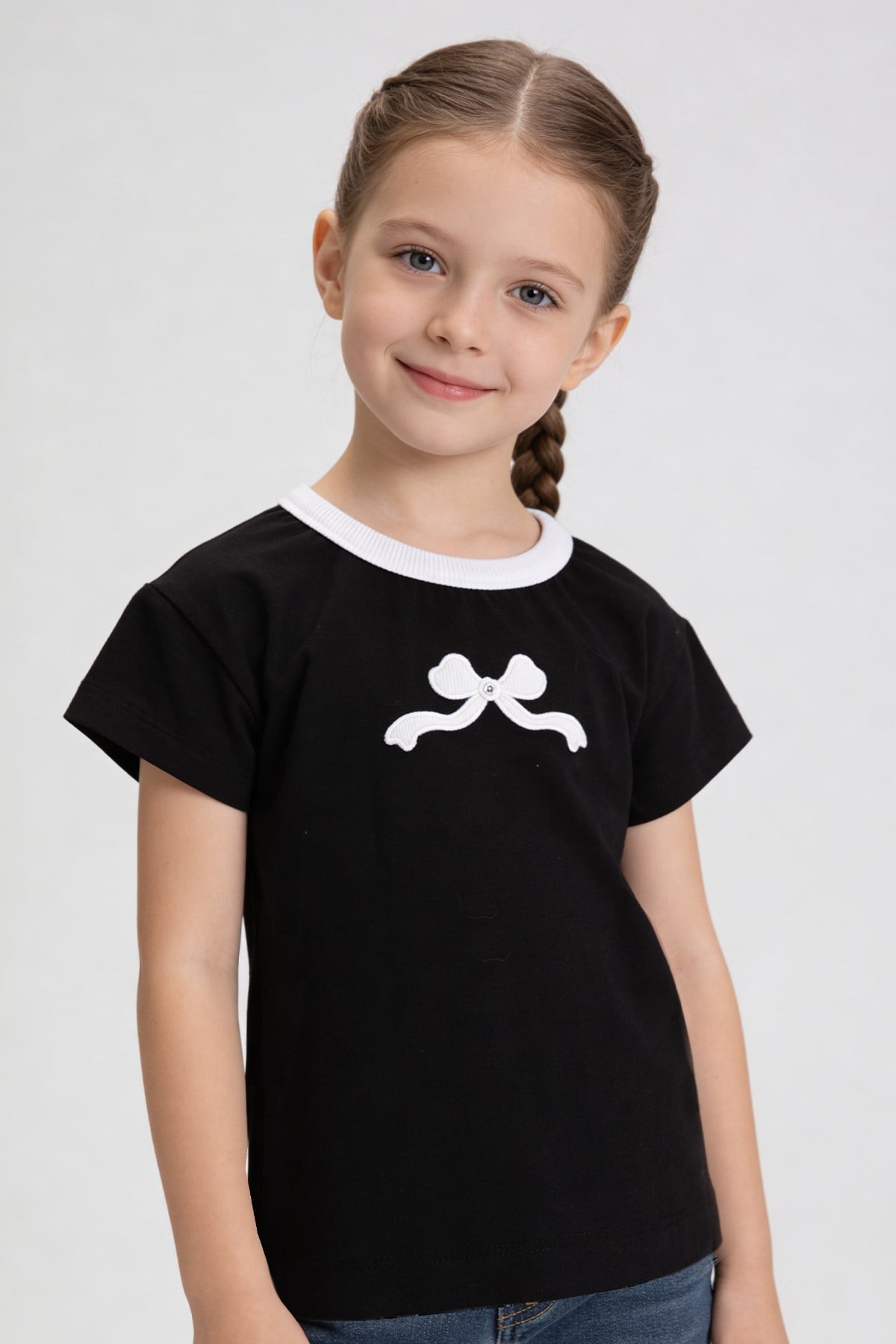 Tuffy Kız Çocuk Örme T-Shirt-2076