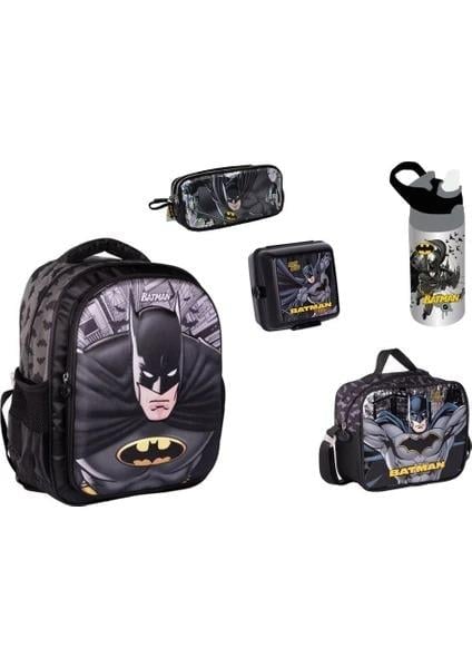 Batman 2520 Erkek Çocuk İlkokul Çanta Seti -Beş Parçalı Set