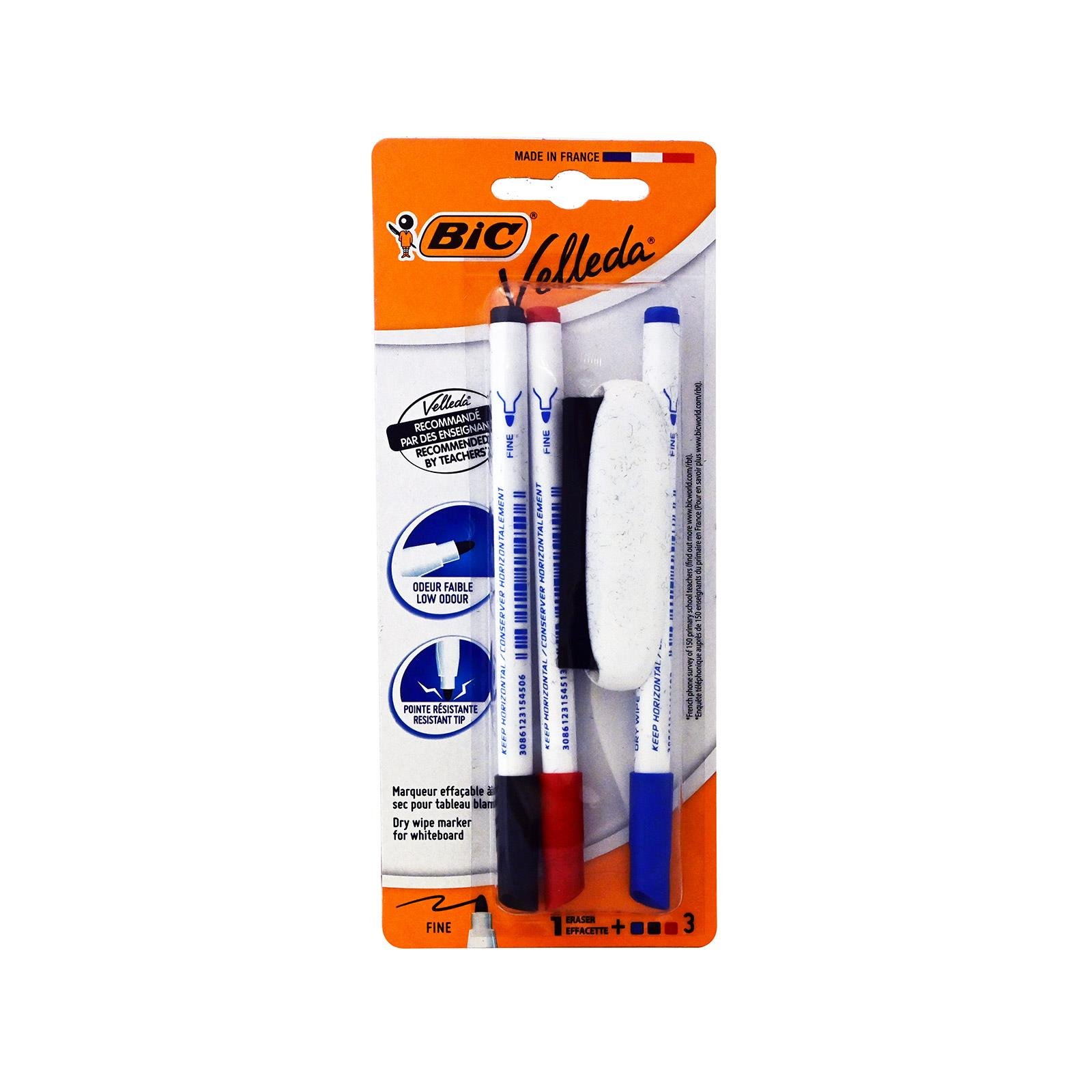 Bic Velleda Çocuk Tahta Kalemi 3 lü Beyaz Tahta Silgili