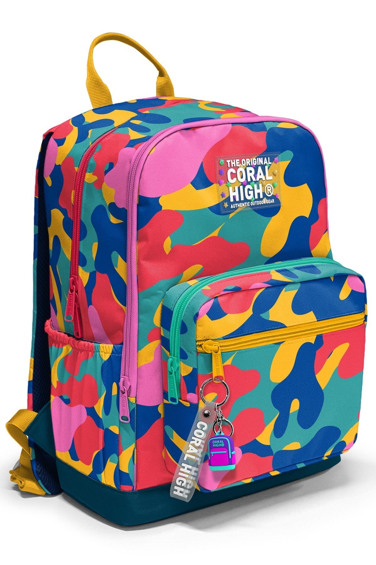 Coral High Renkli Kamuflaj Desenli Okul Sırt Çantası 33232