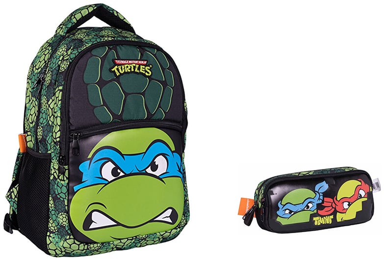 Ninja Turtles Wiggle Okul Çantası 2629 ve Kalem Çantası 2631- İki Parçalı Set