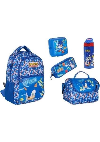 Sonıc 2470 Erkek Çocuk İlkokul Çanta Seti -Beş Parçalı Set