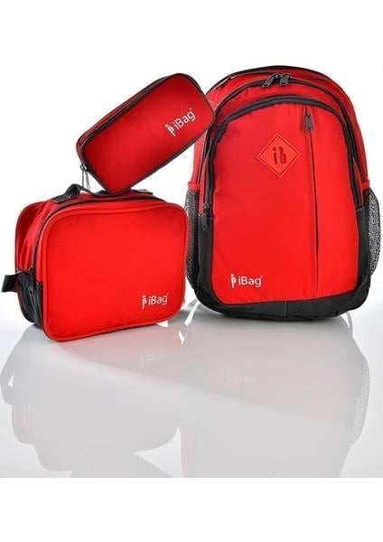 Yaygan Çanta Yaygan/İbag Beş Bölmeli Laptop Muhafaza Bölümlü Okul Çanta Seti-Üç Parçalı Set