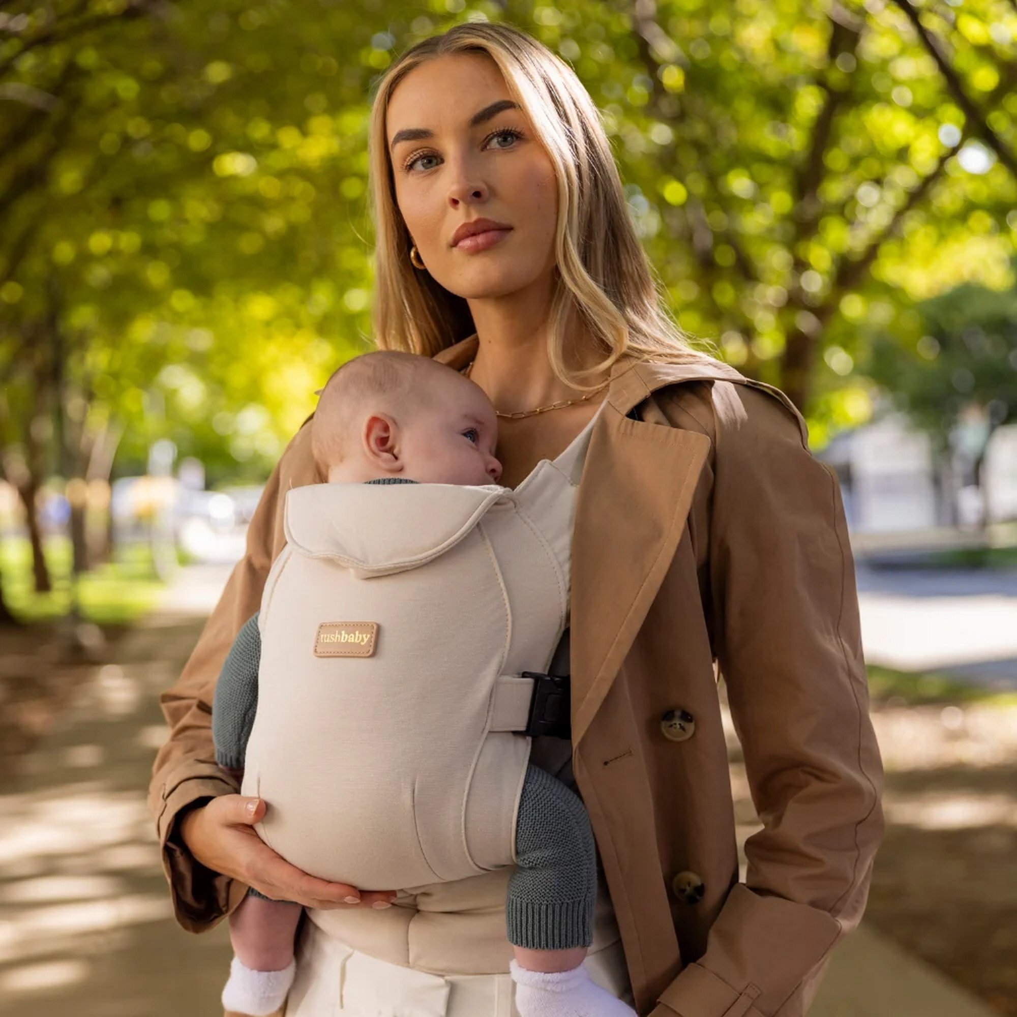 TushBaby - Pearl Wrap Kumaş Kanguru Krem