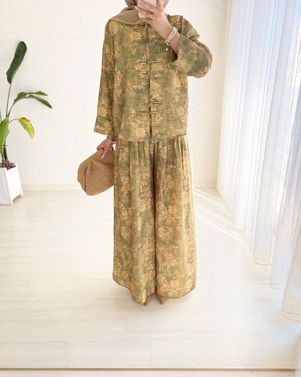 Olivia Desenli Kimono Takım