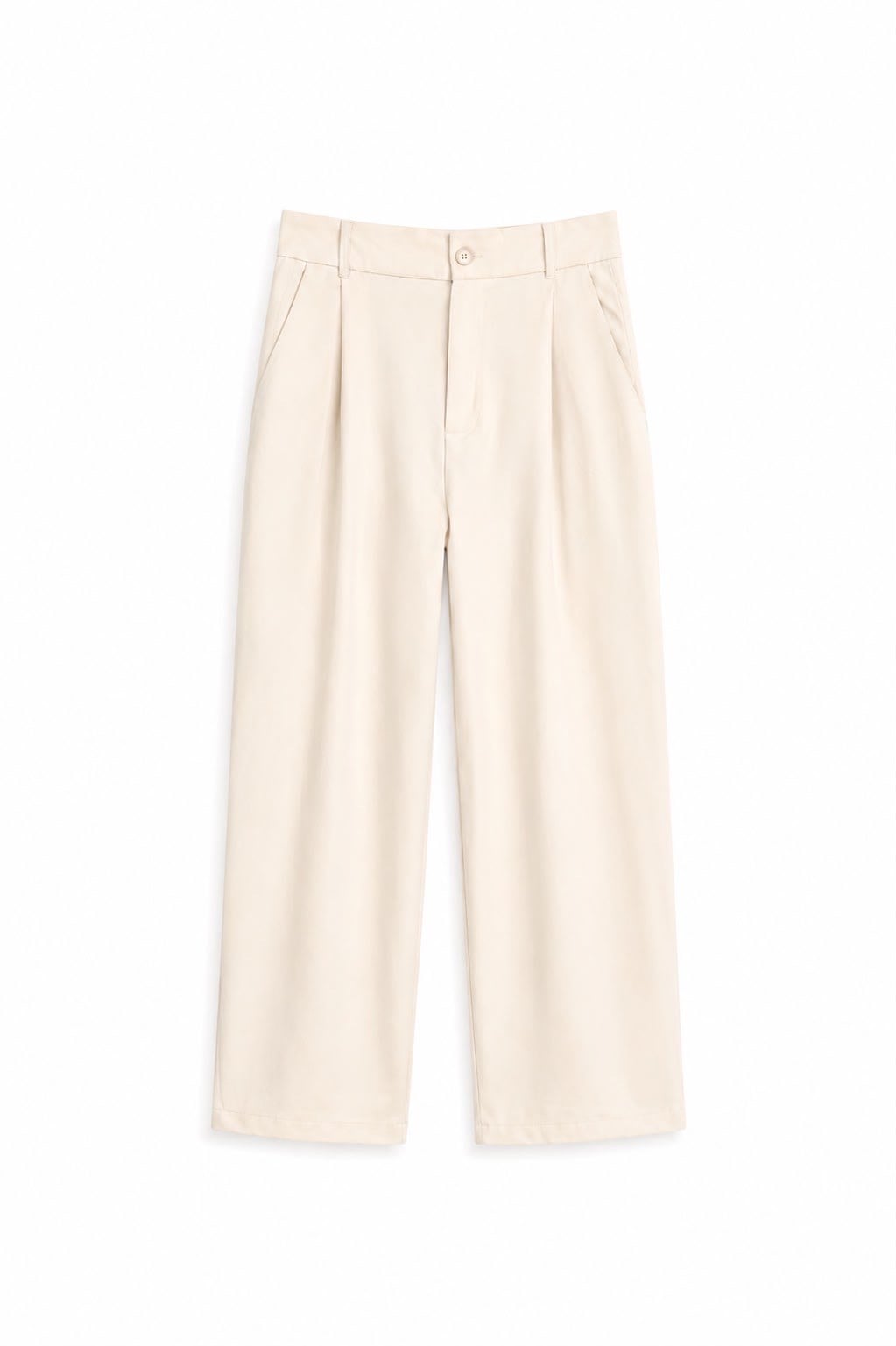Erkek Baggy Fit Kumaş Pantolon Bej