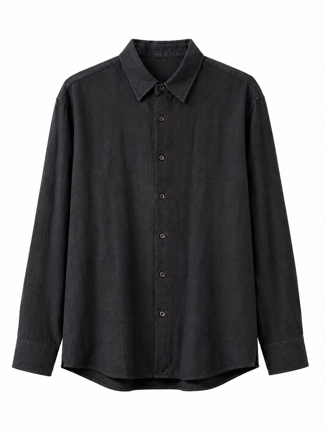 Erkek Oversize Basic Rahat Gömlek Siyah