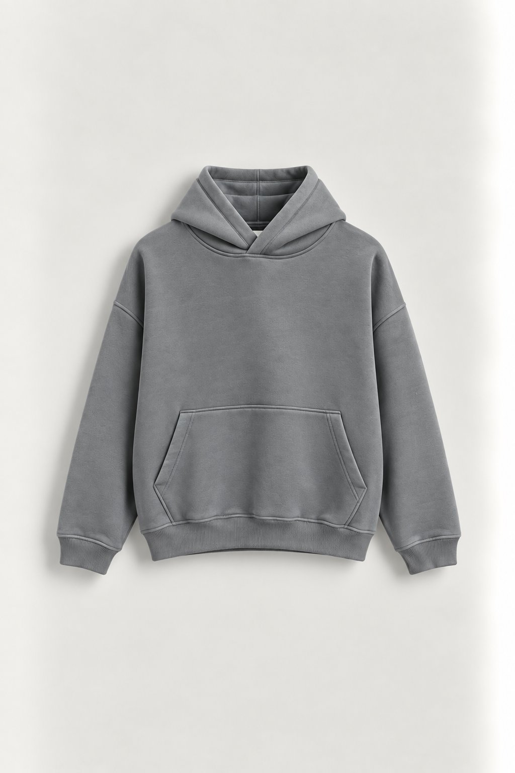 Erkek Oversize Kapüşonlu Basic Sweatshirt Lacivert