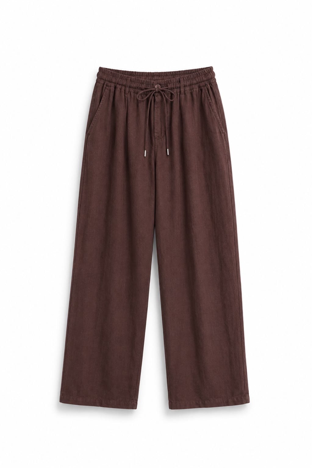 Keten Baggy Pantolon Kahverengi
