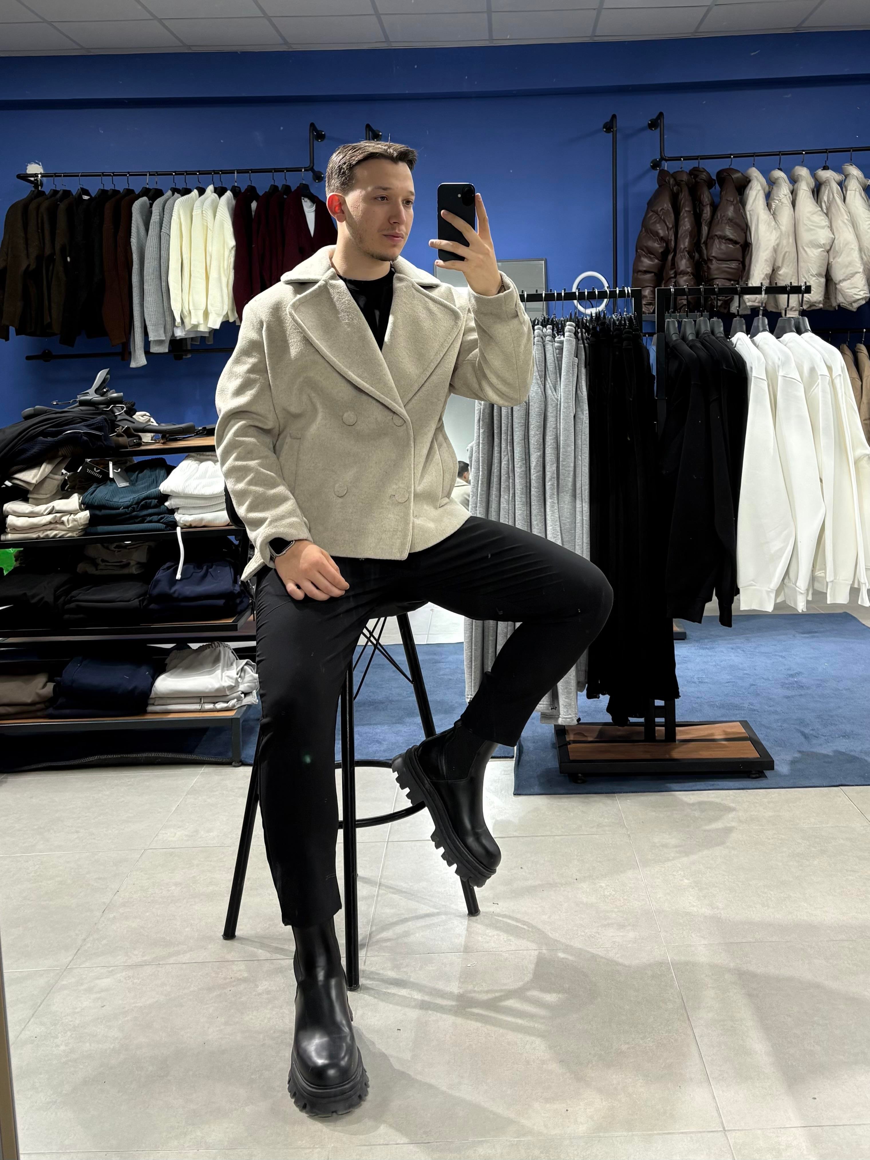 Oversize Kaşe Ceket