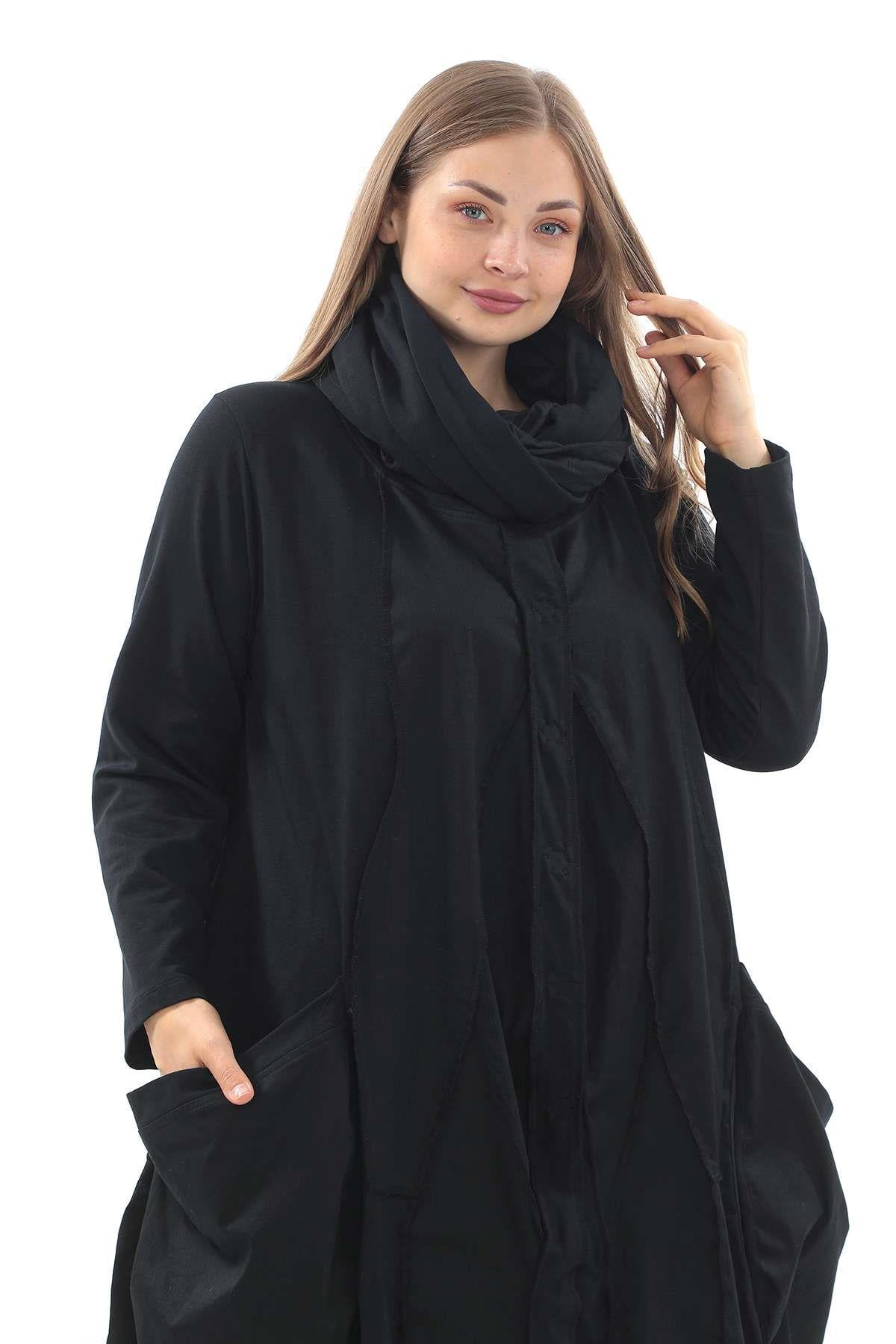 Black Oversize Cotton Jacket