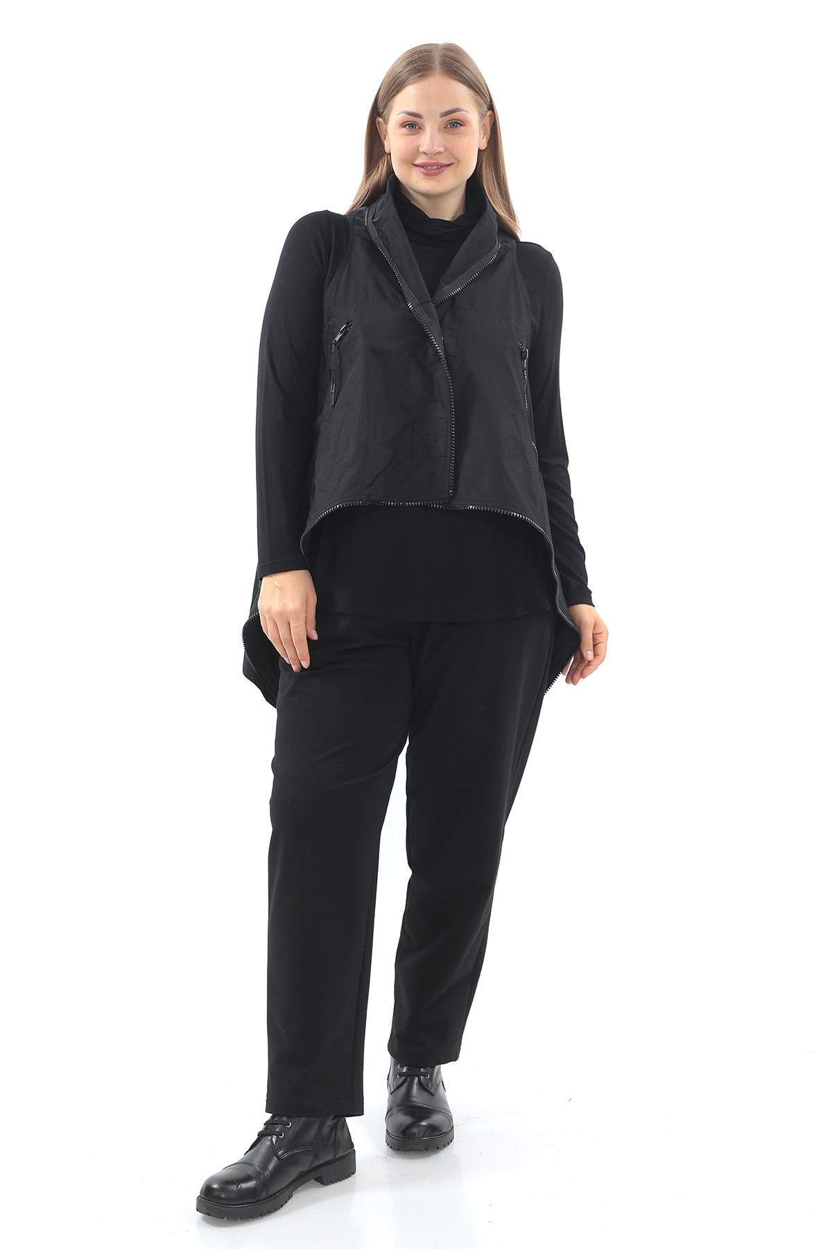 Black Polyester Vest