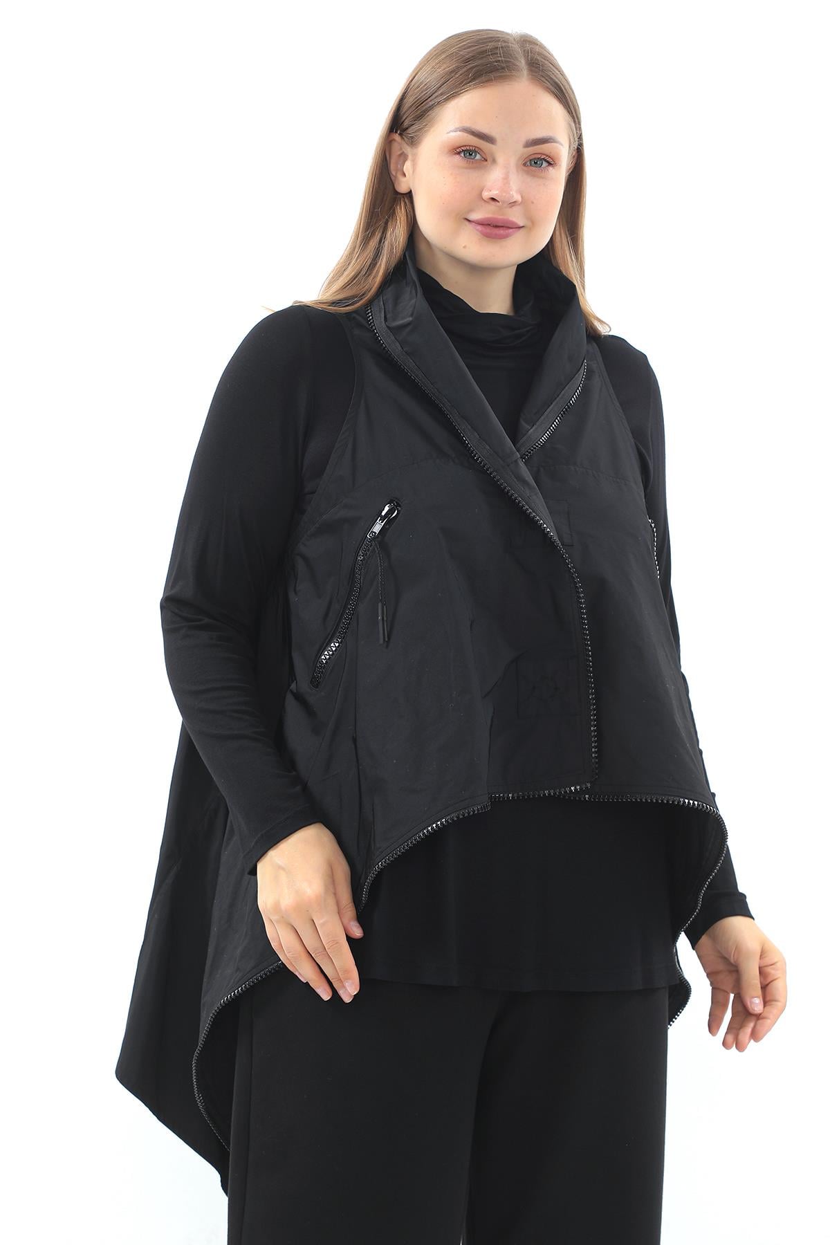 Black Polyester Vest