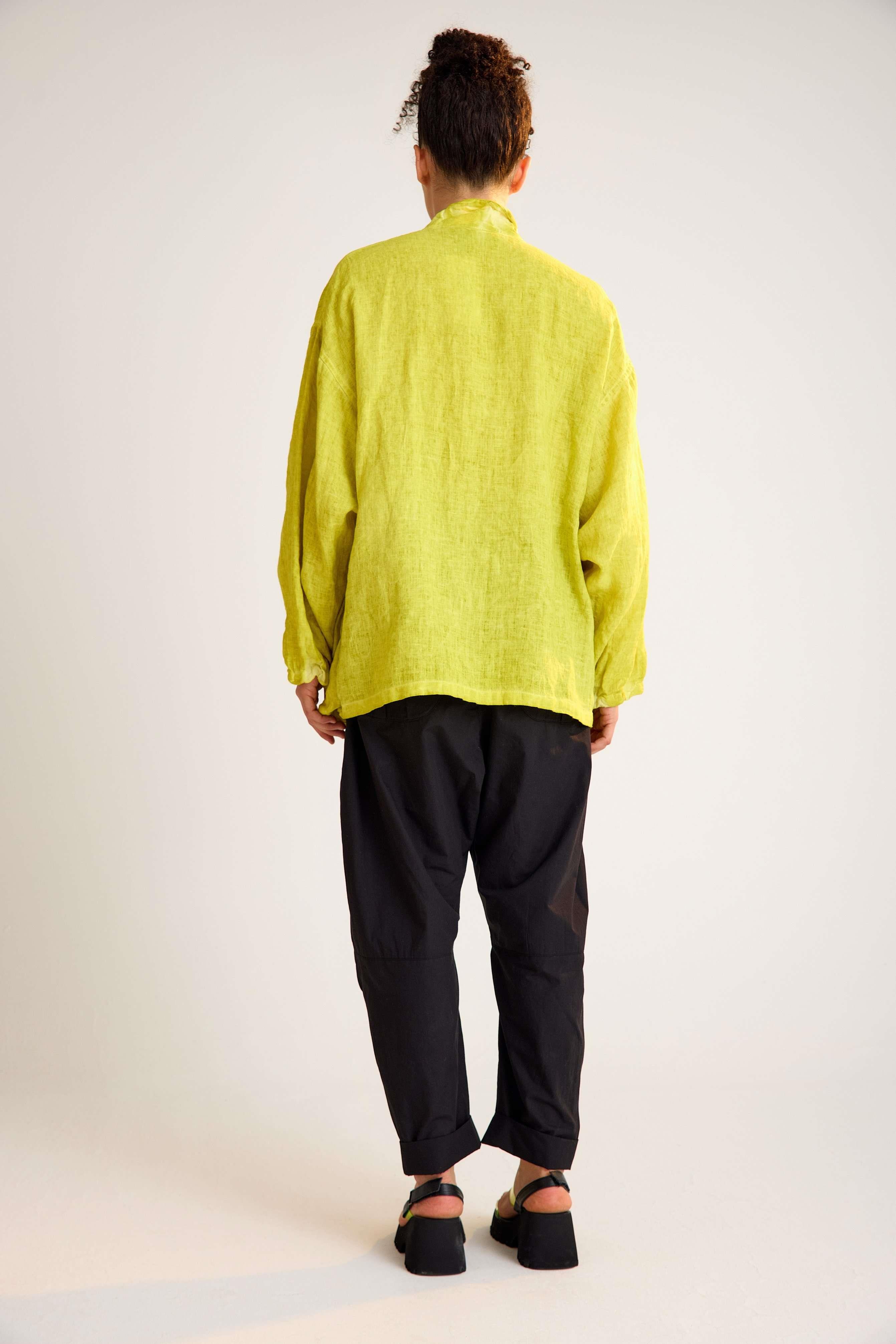 Lemon Oversize Linen Jacket