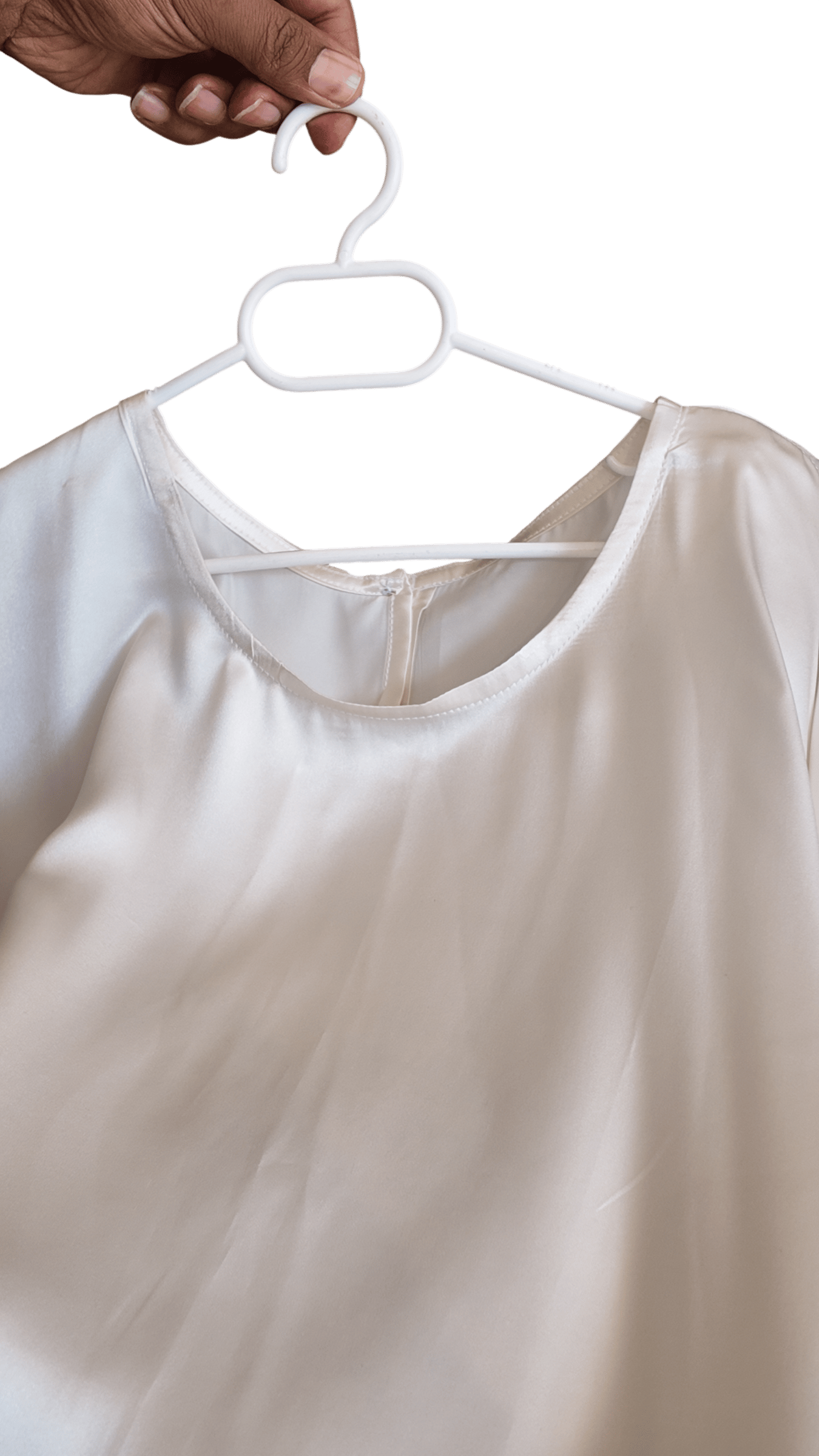 İnci Beyazı Yarasa Kol T-shirt
