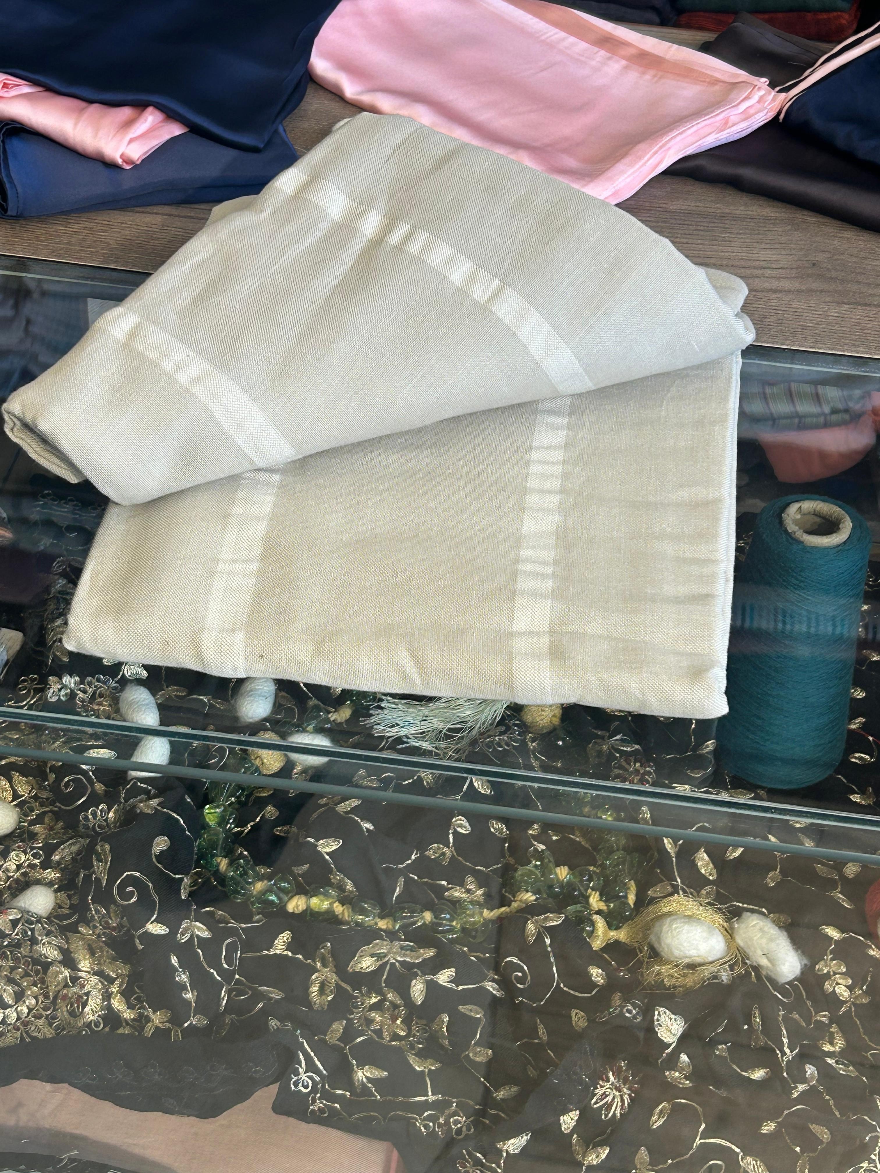 Taş Rengi Saf Keten Çift Kişilik Çarşaf