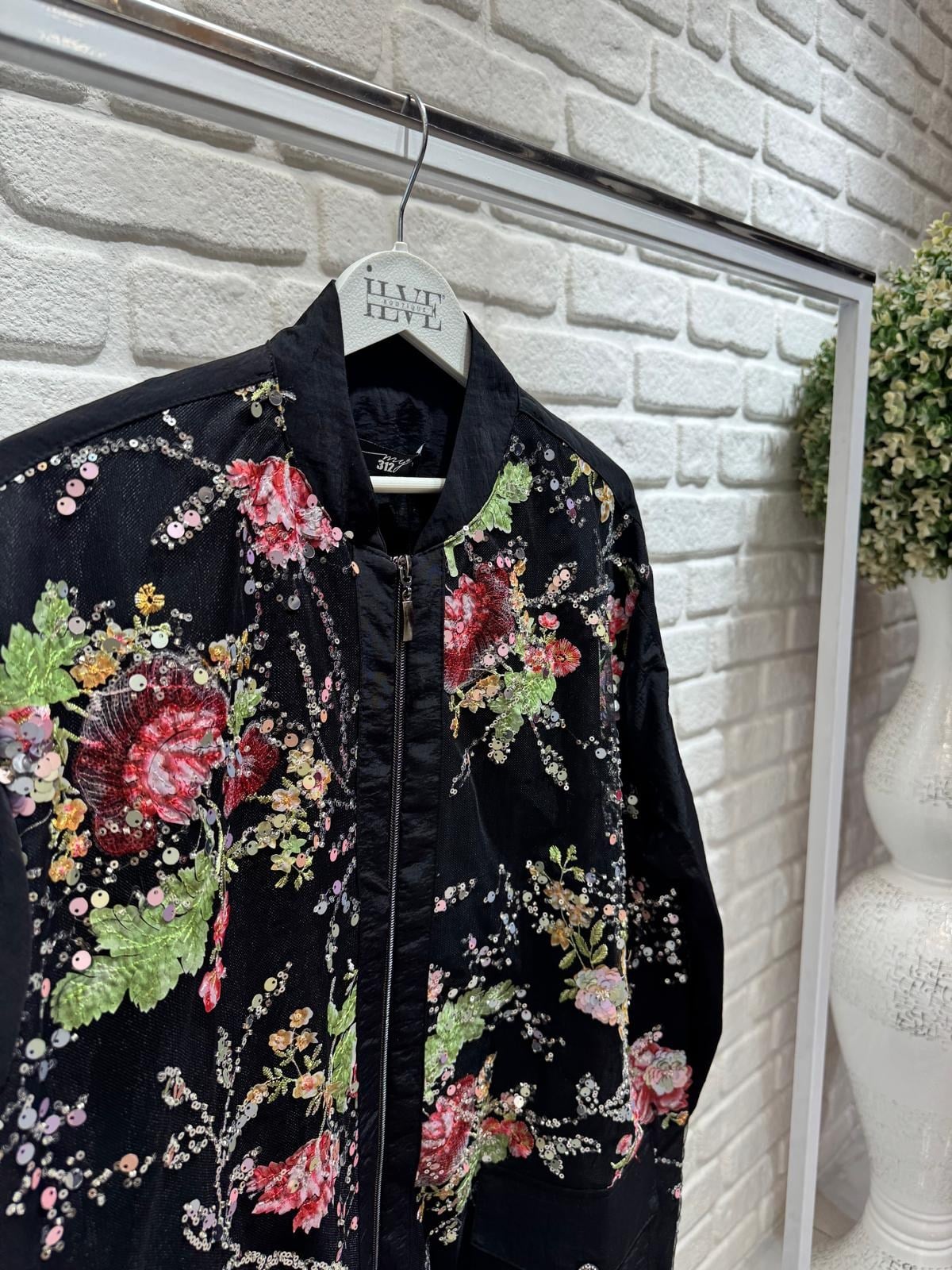 My312 Önü Payetli Bomber Ceket 