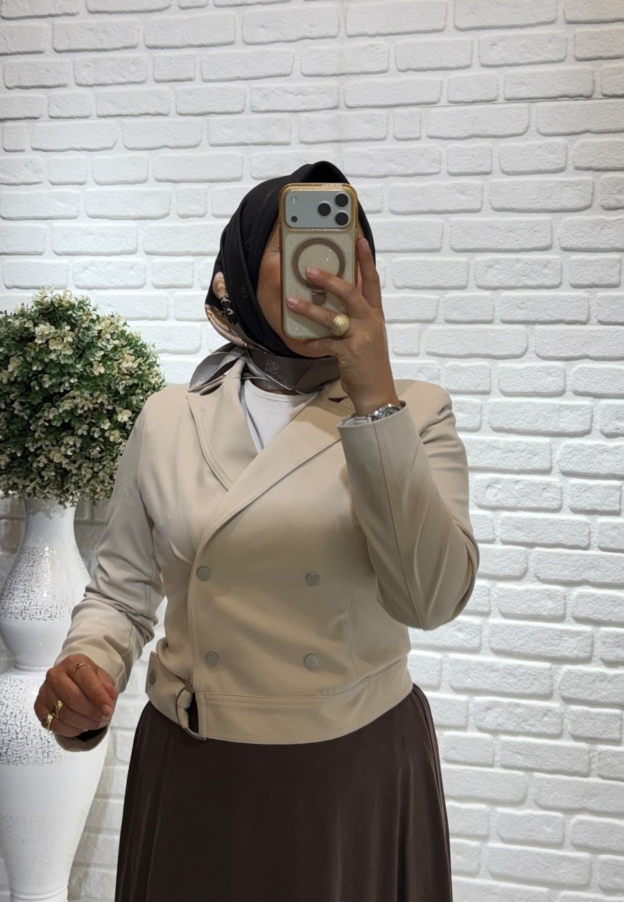 Nprive Düğme Detaylı Etekli Takım 