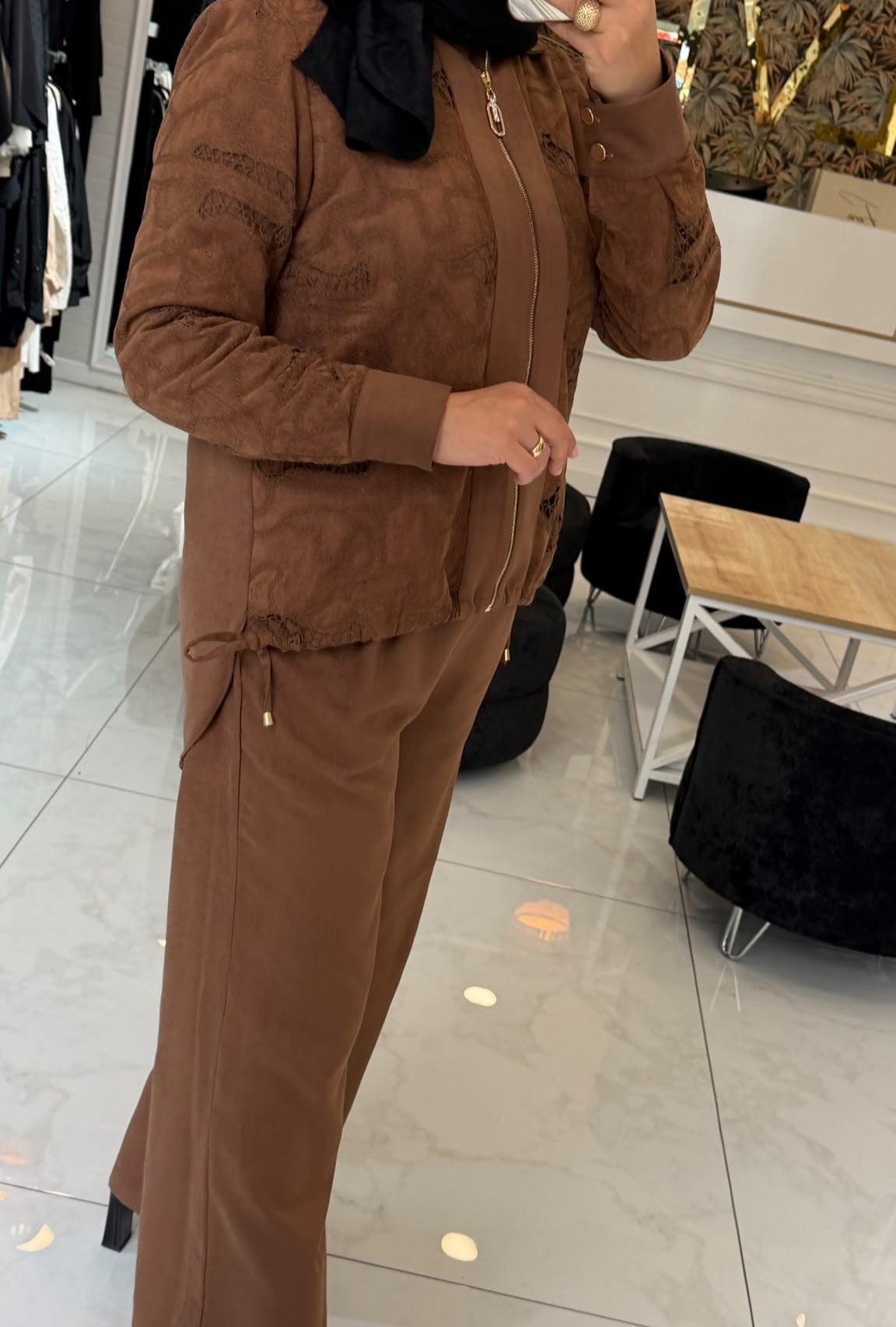 Nubuk Pantolonlu Takım 