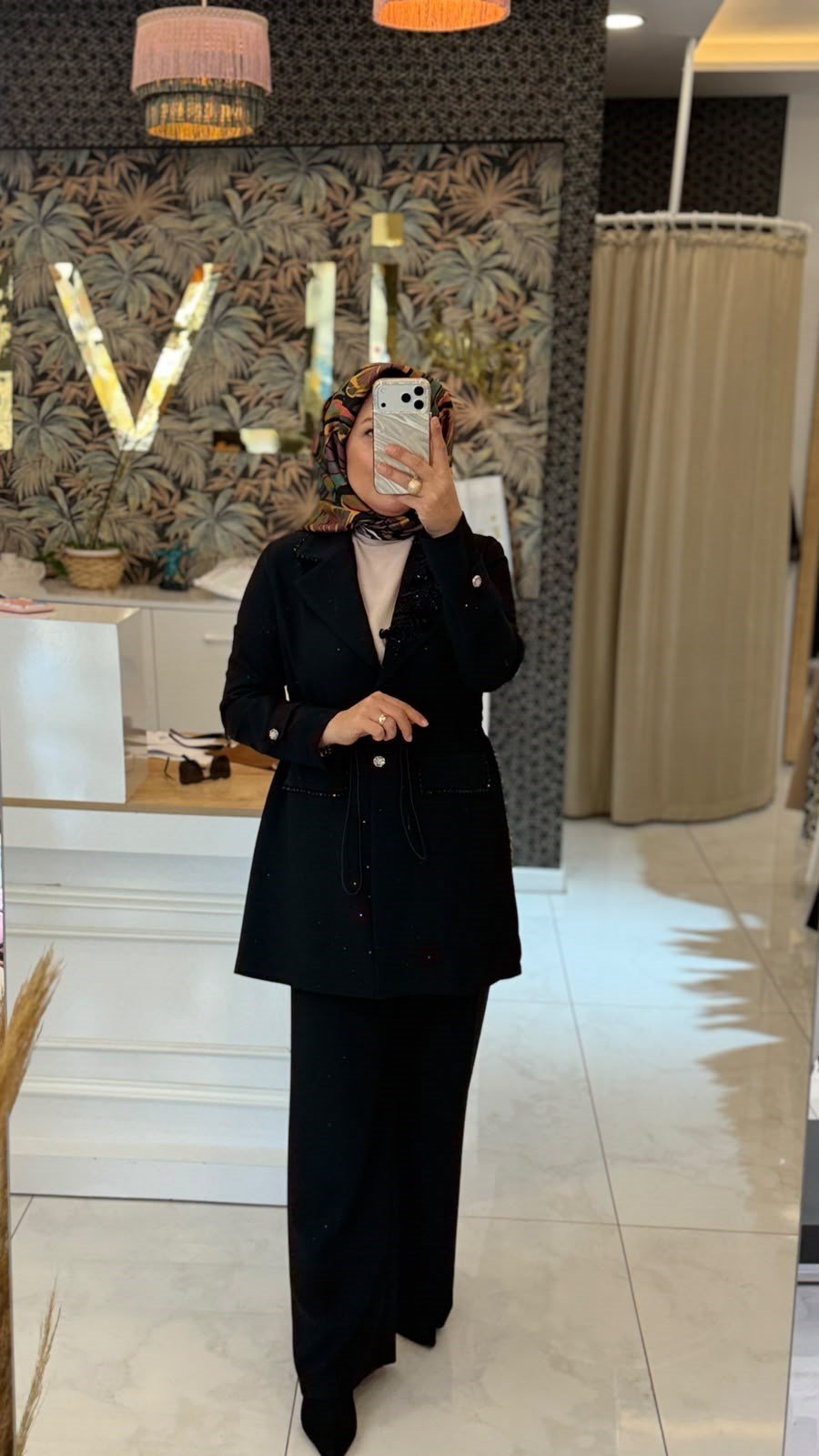 Selin Ada Pantolonlu Takım 