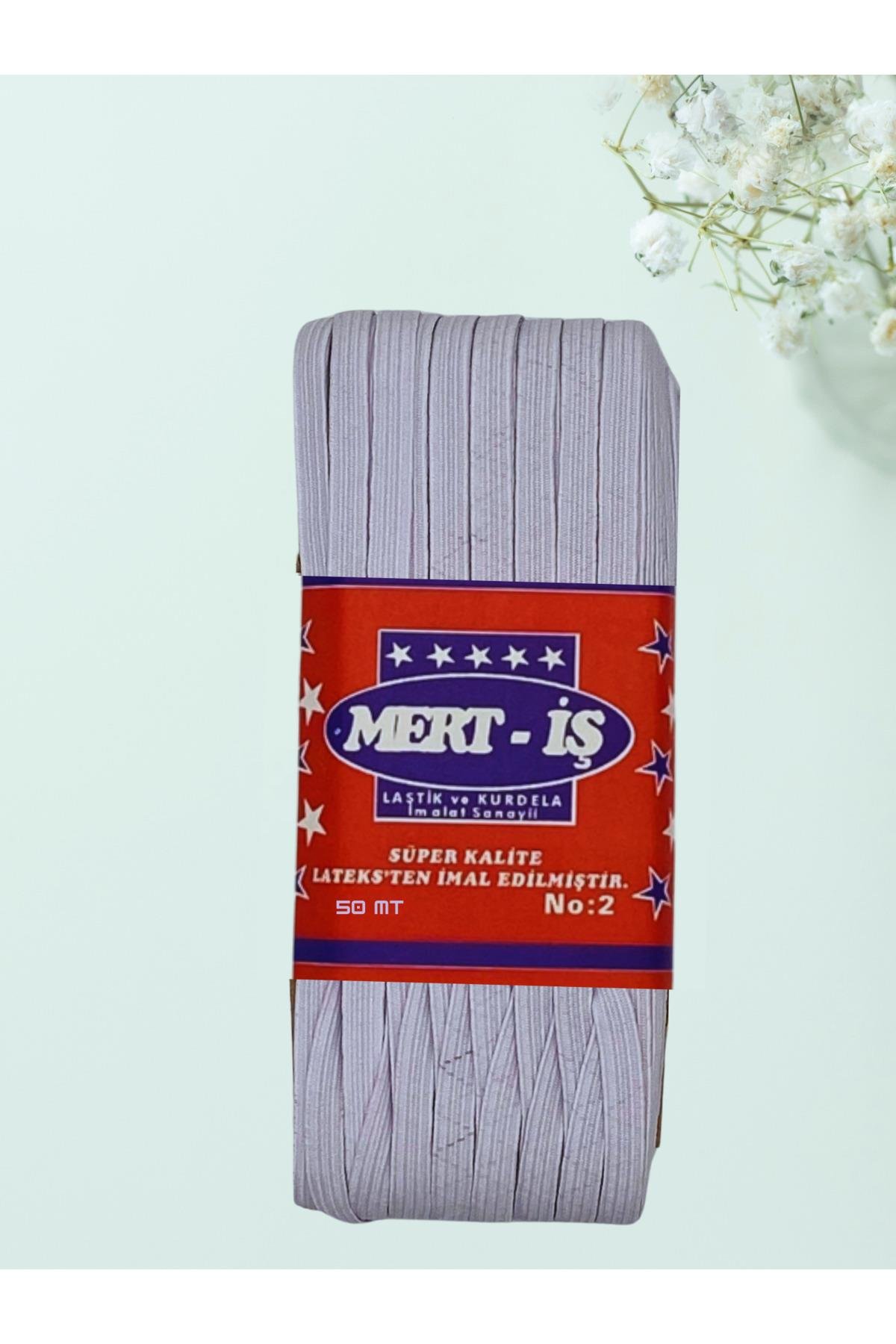 1 cm Paça-Bel-Etek-Eşofman Lastiği Yassı Beyaz 50 Metre