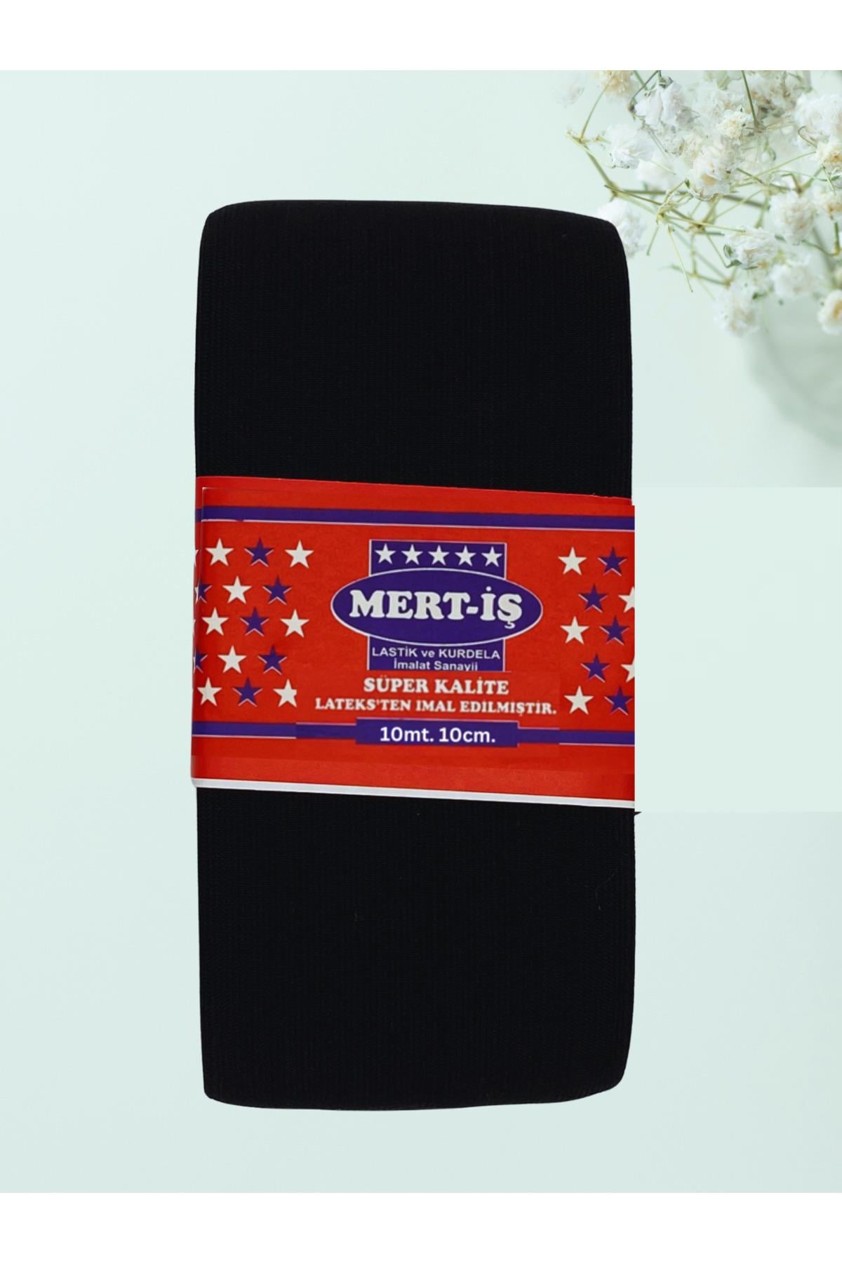 10 cm Paça-Bel-Etek-Eşofman Lastiği Siyah 10 Metre