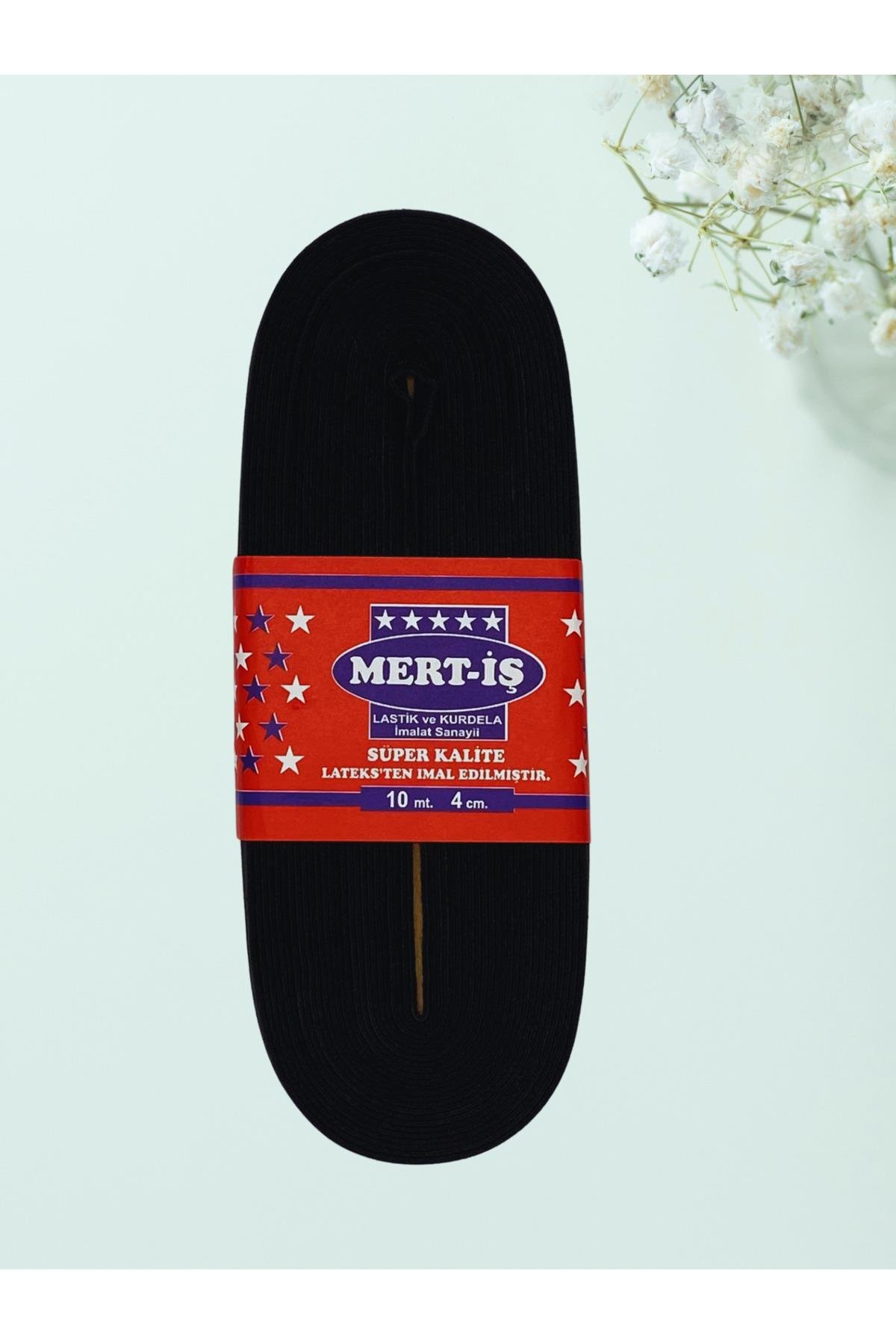 4 cm Paça-Bel-Etek-Eşofman Lastiği Siyah 10 Metre