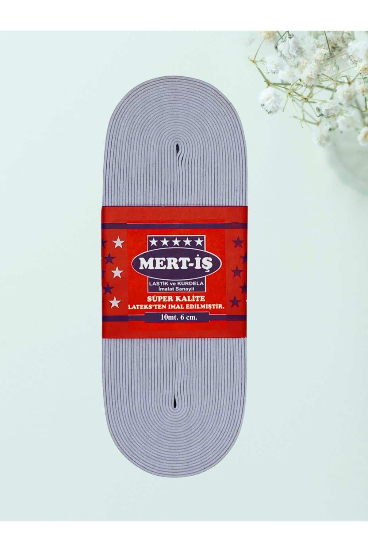 6 cm Paça-Bel-Etek-Eşofman Lastiği Beyaz 10 Metre