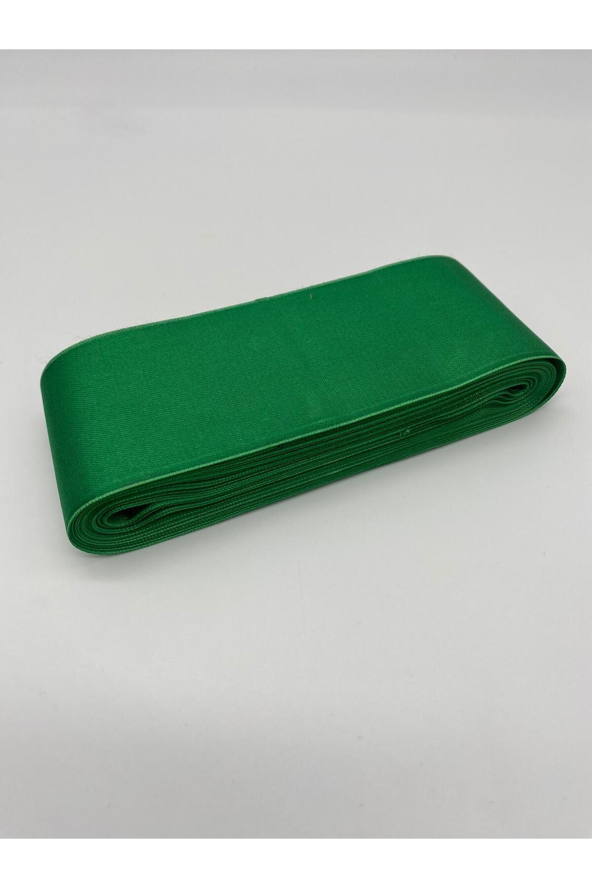 Zümrüt-Koyu Yeşil Saten Kurdele 6 cm 10 Metre Geniş Saten, Bohça-Yılbaşı Süsleme-Dekor Kurdela No:30