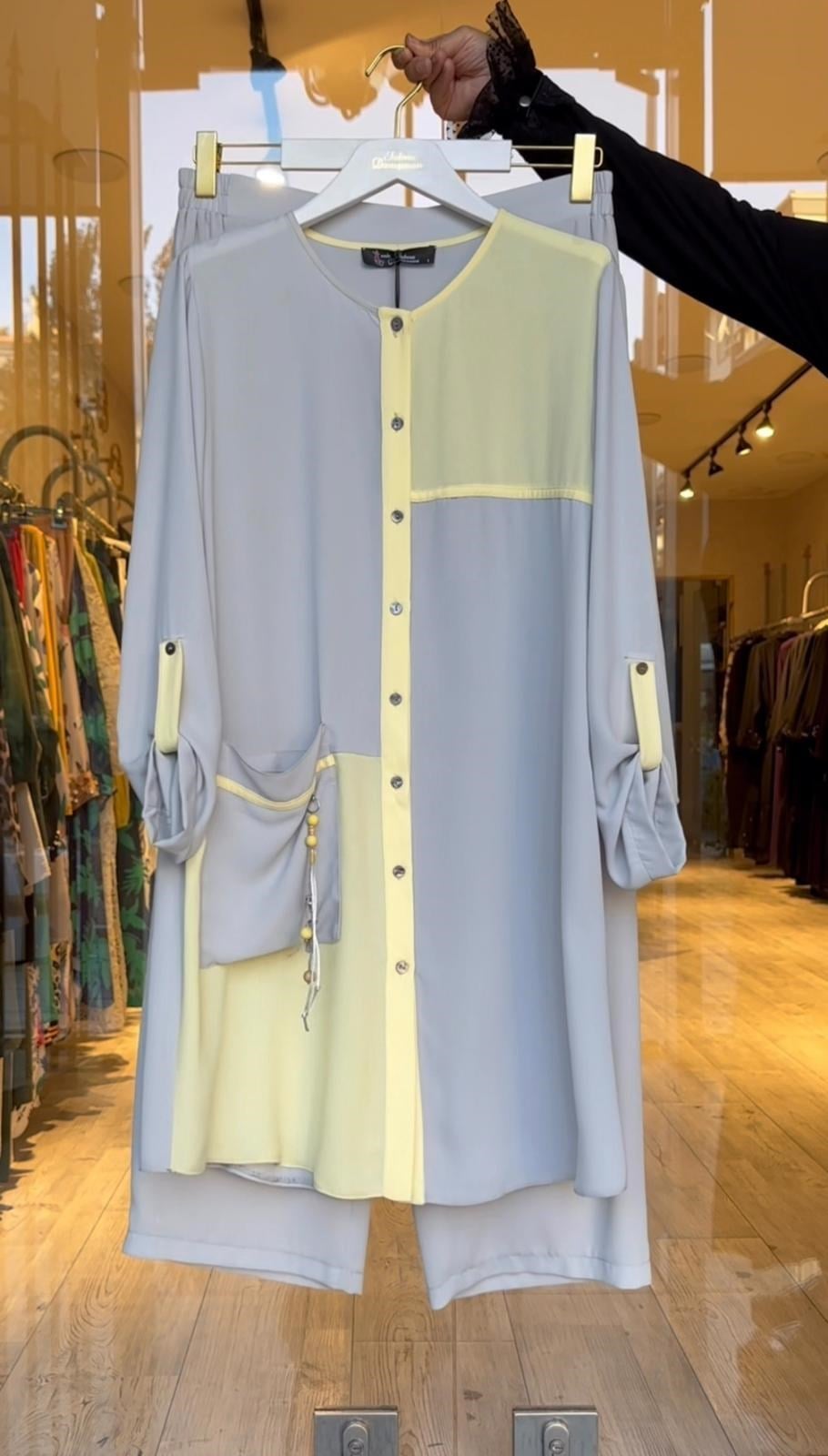 İnce Zara Krep Kumaş İkili Takım 