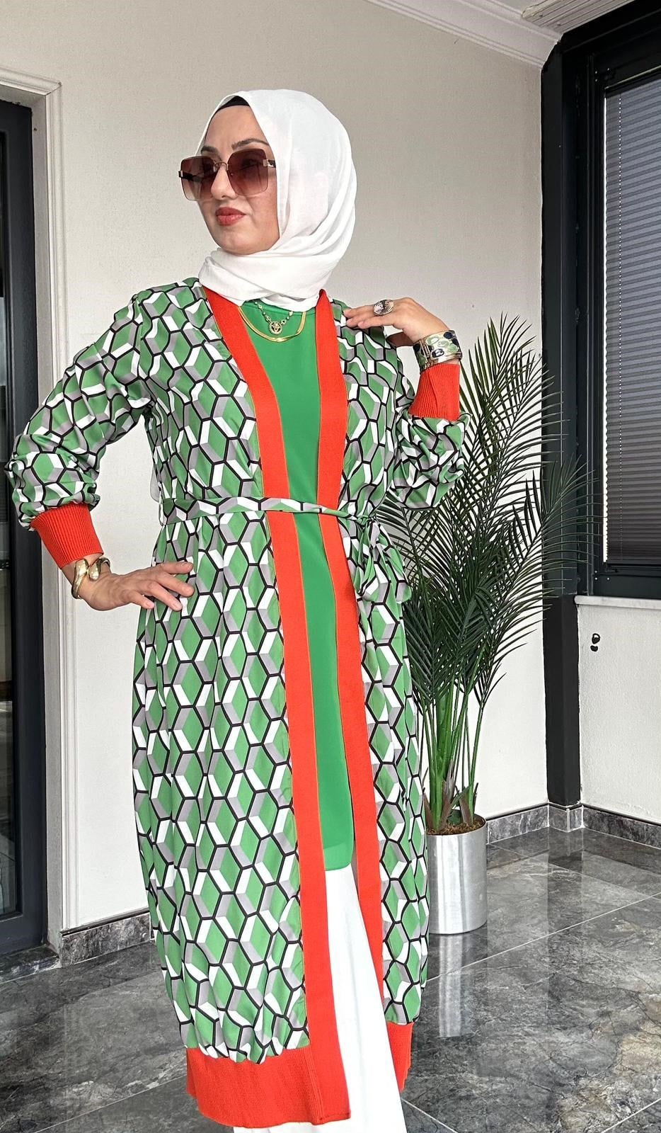 Zara Krep Kumaş Desenli Kimono Ceket