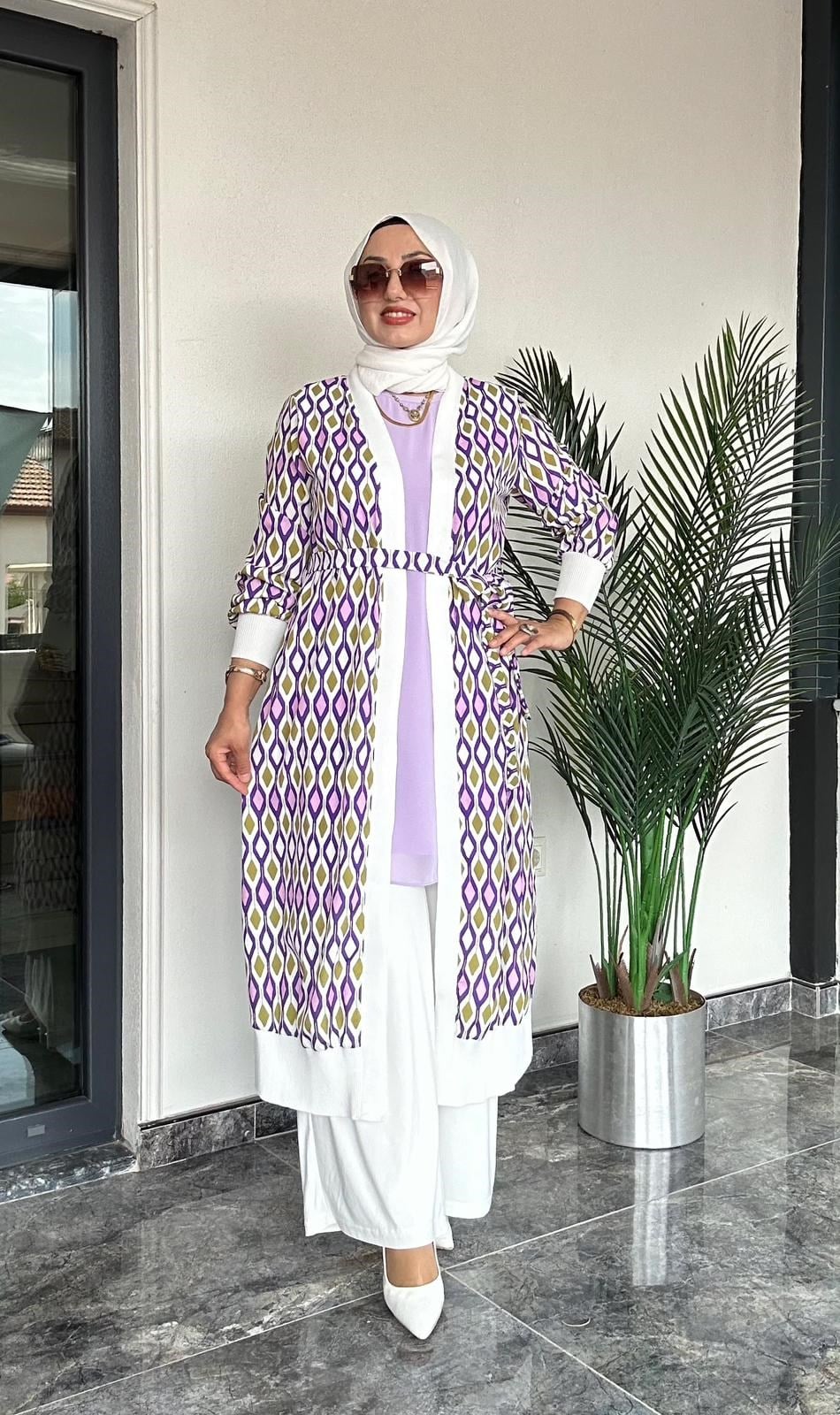 Zara Krep Kumaş Desenli Kimono Ceket