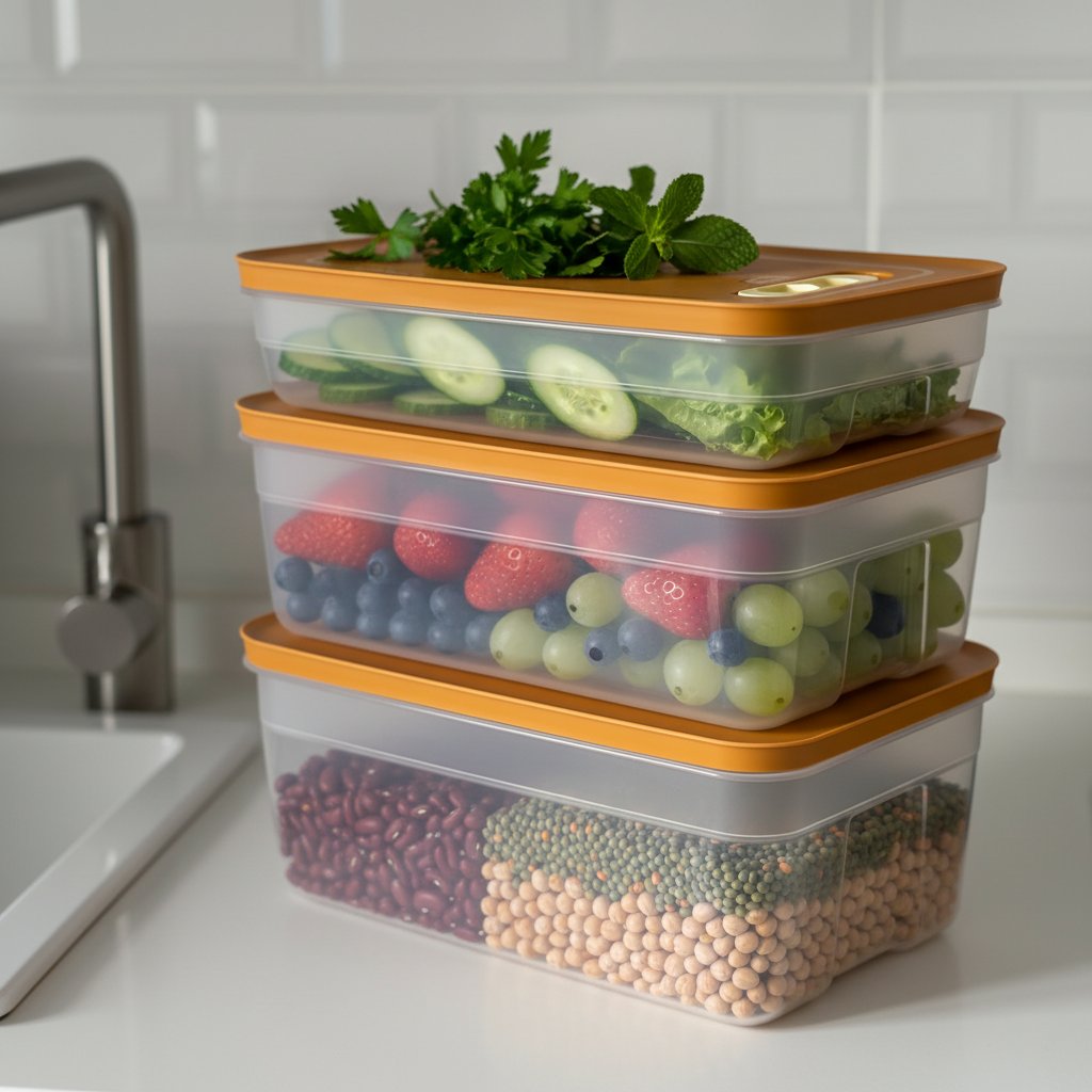 Royal Microwave & Fresh Saklama 5Lt + 3,8Lt + 2,5Lt Açık Yeşil