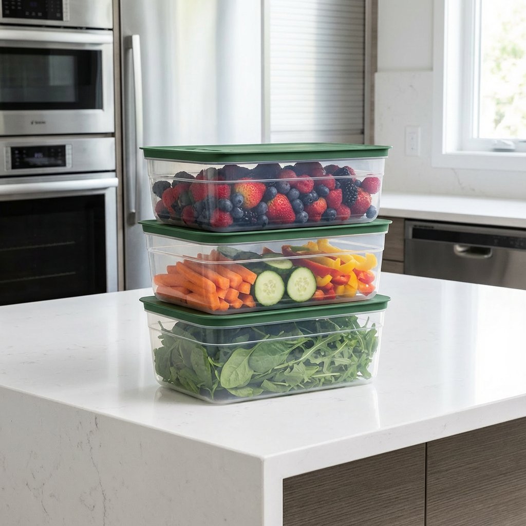 Royal Microwave & Fresh Saklama 5Lt + 3,8Lt + 2,5Lt Yeşil