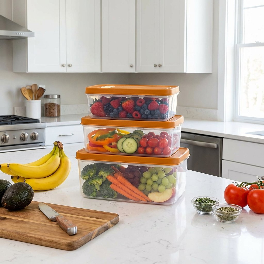 Royal Microwave & Fresh Saklama 5Lt + 3,8Lt + 2,5Lt Turuncu