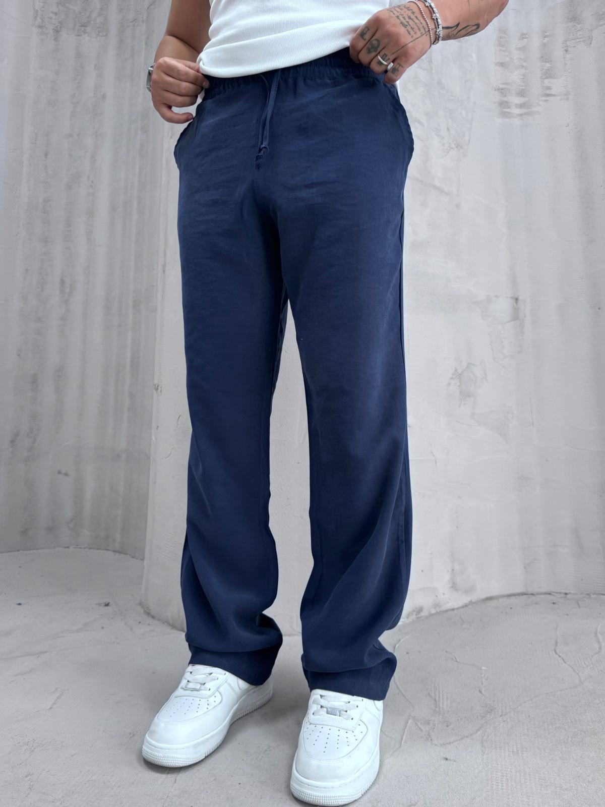 Gabardin Kumaş Pantolon Lacivert